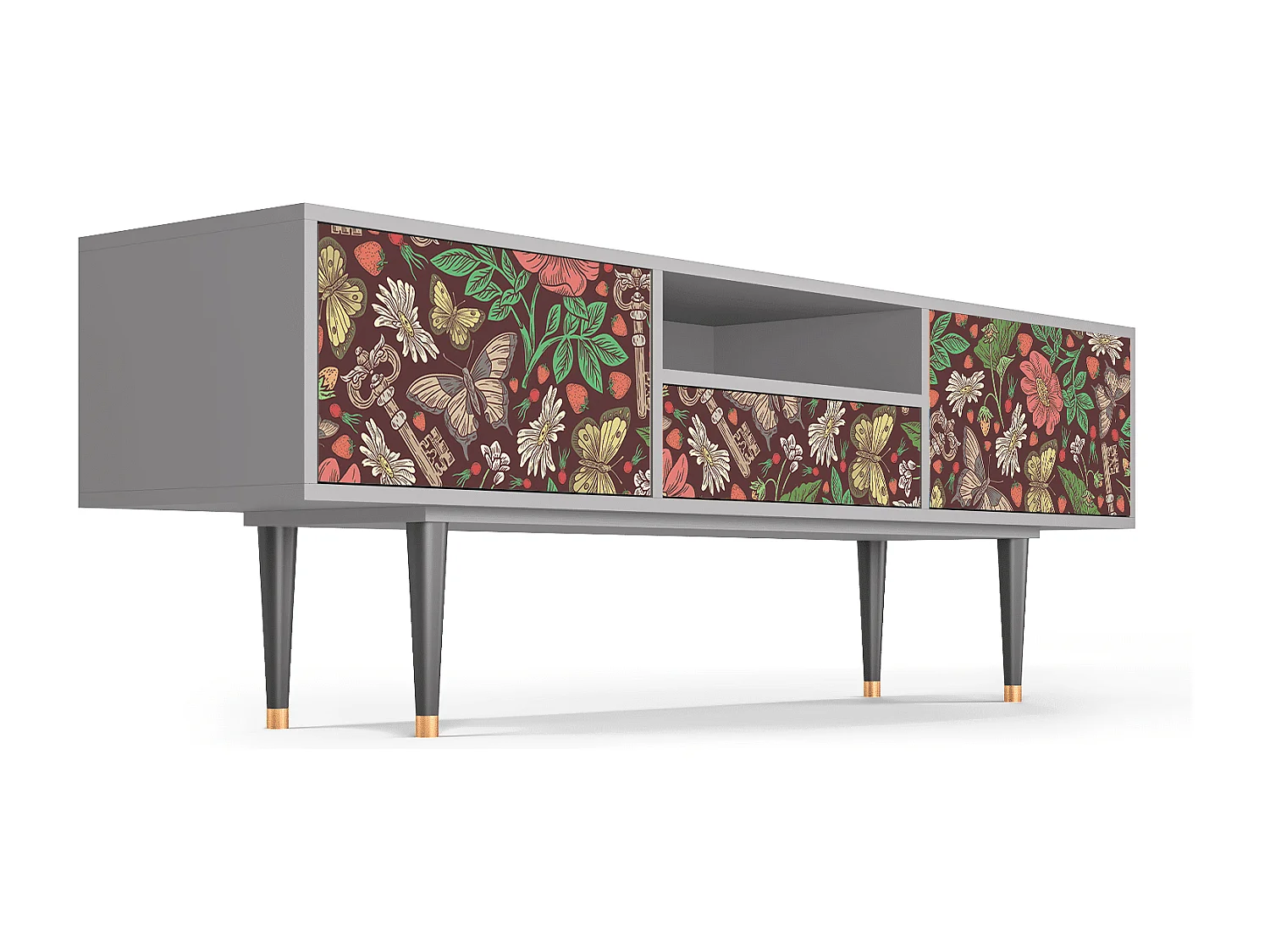 Meuble TV - 170х59х41 cm - T6 - Alice in Wonderland, Gris