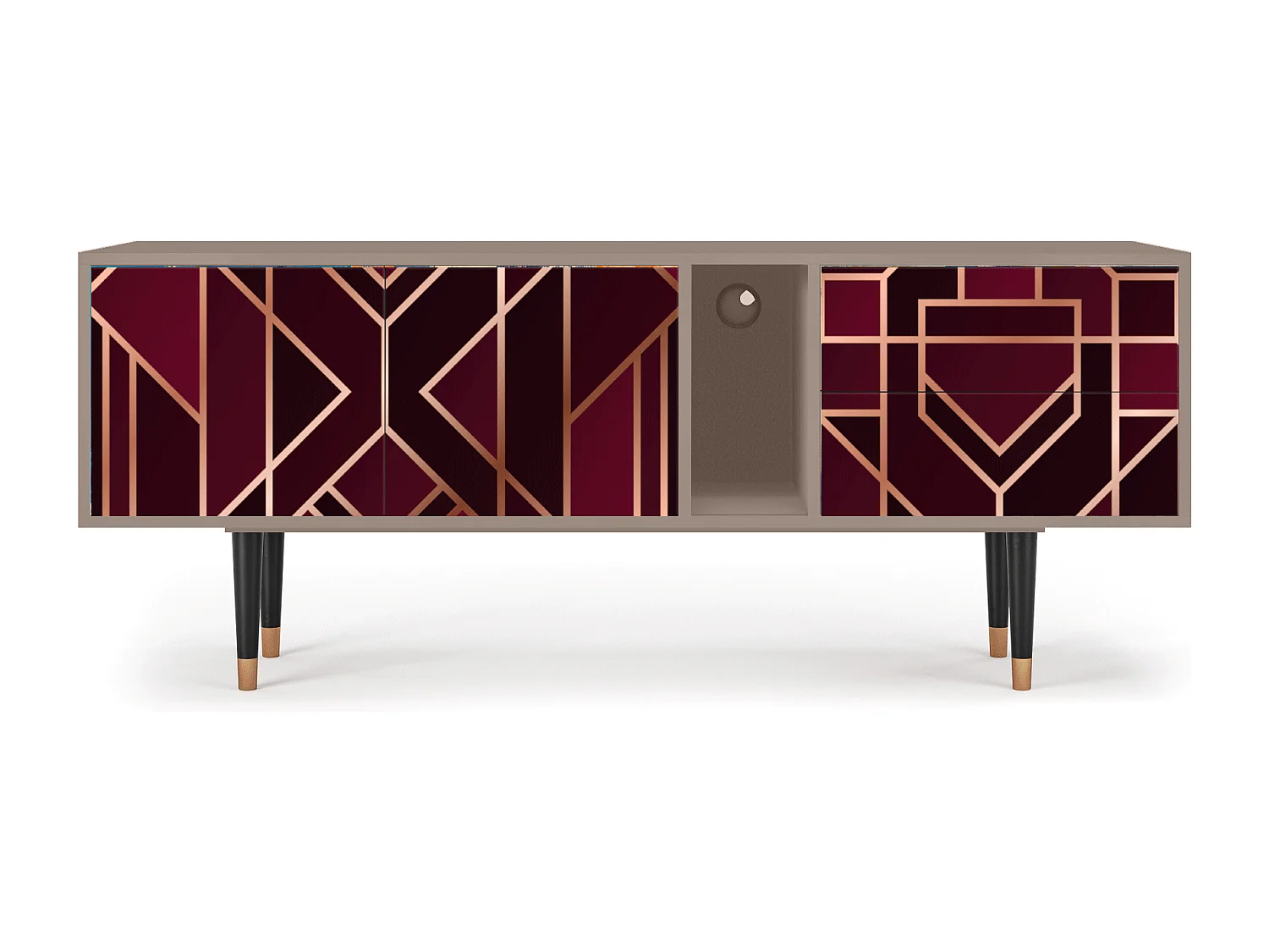 Meuble TV - 170х69х48 cm - T1 - Burgundy Jewelery, Latte