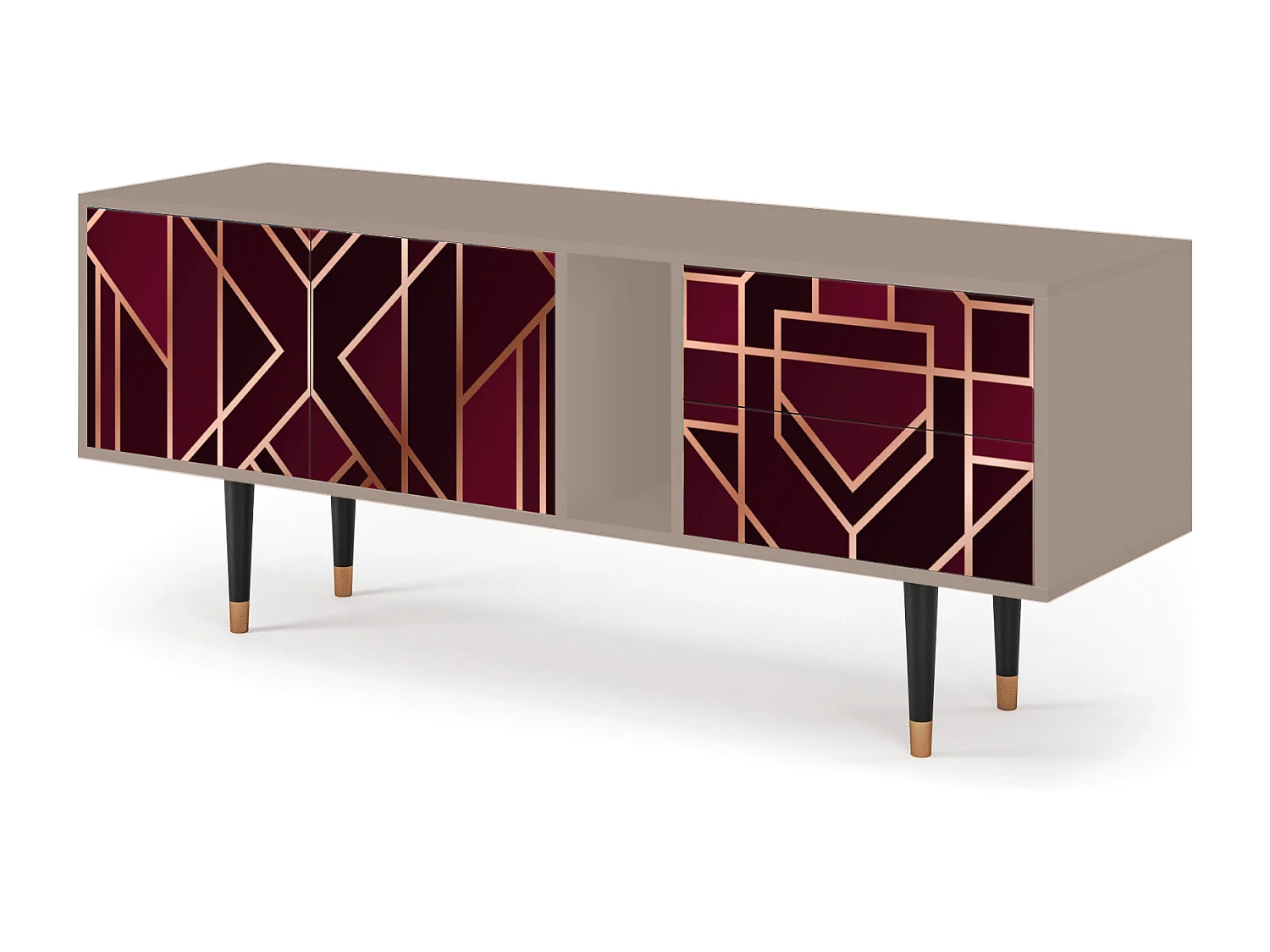 TV-meubel - 170х69х48 cm - T1 - Burgundy Jewelery, Latte