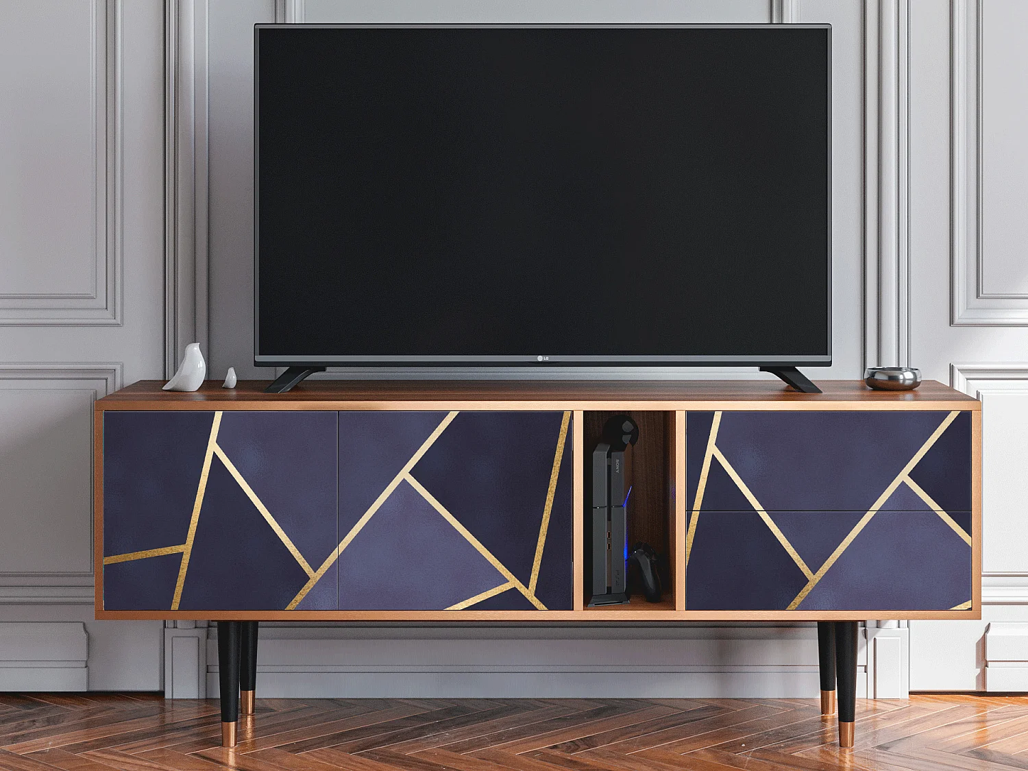 Meuble TV - 170х69х48 cm - T1 - The Amethyst, Noyer