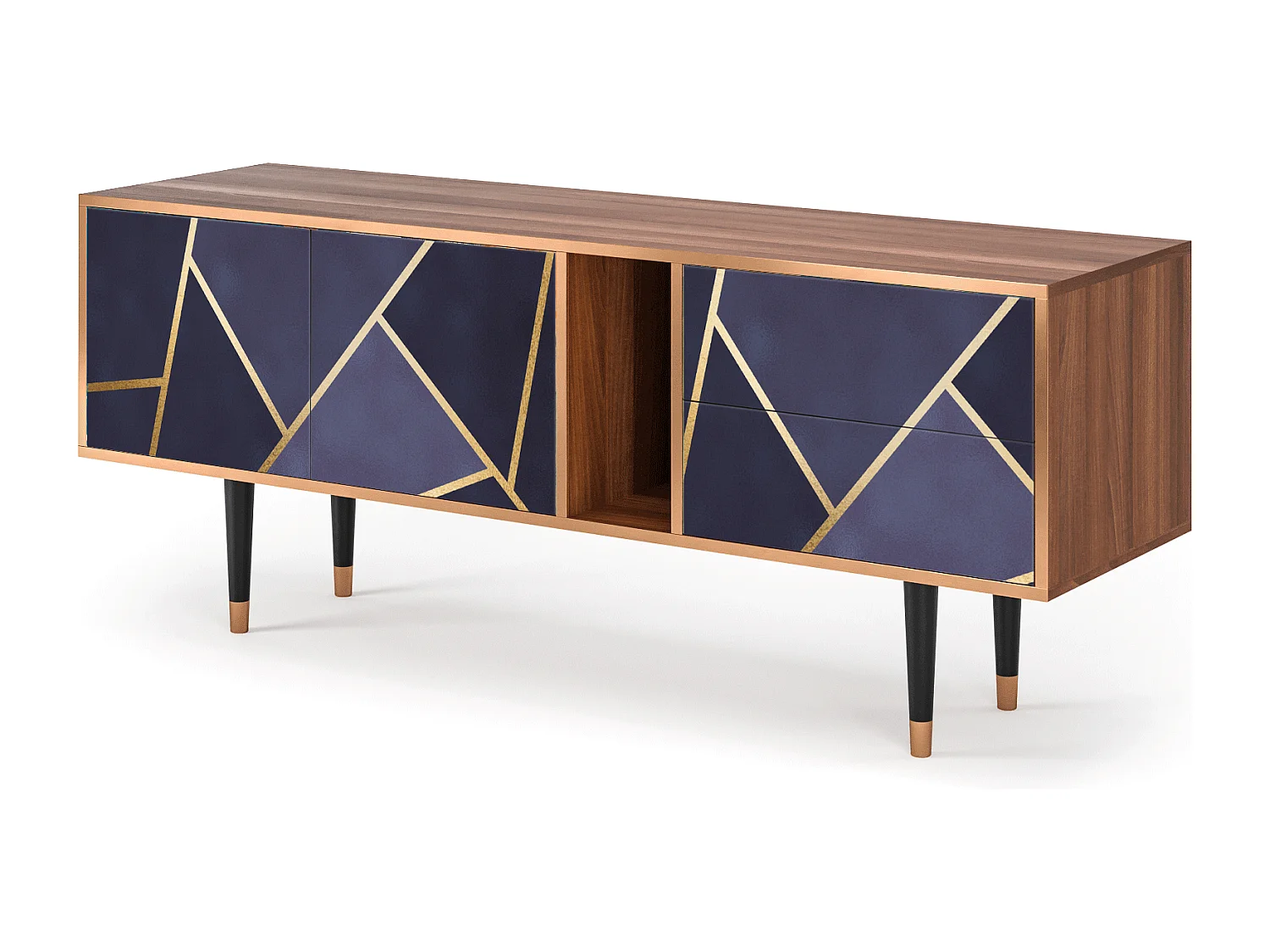 Meuble TV - 170х69х48 cm - T1 - The Amethyst, Noyer