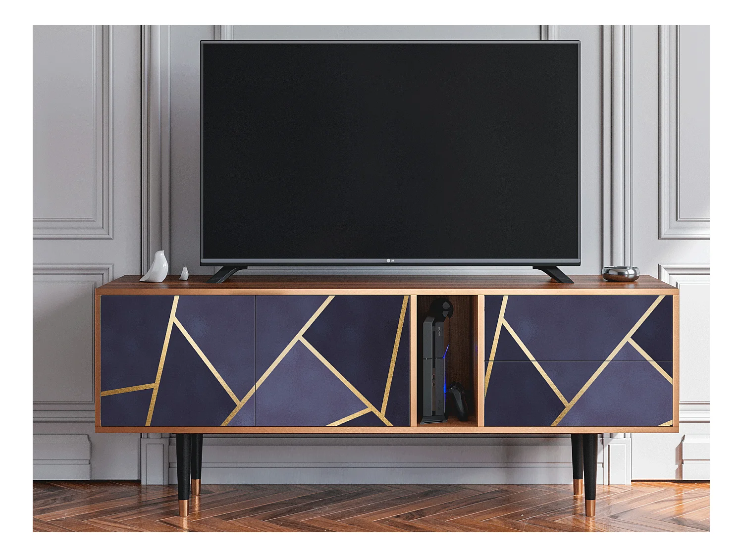Meuble TV - 170х69х48 cm - T1 - The Amethyst, Noyer