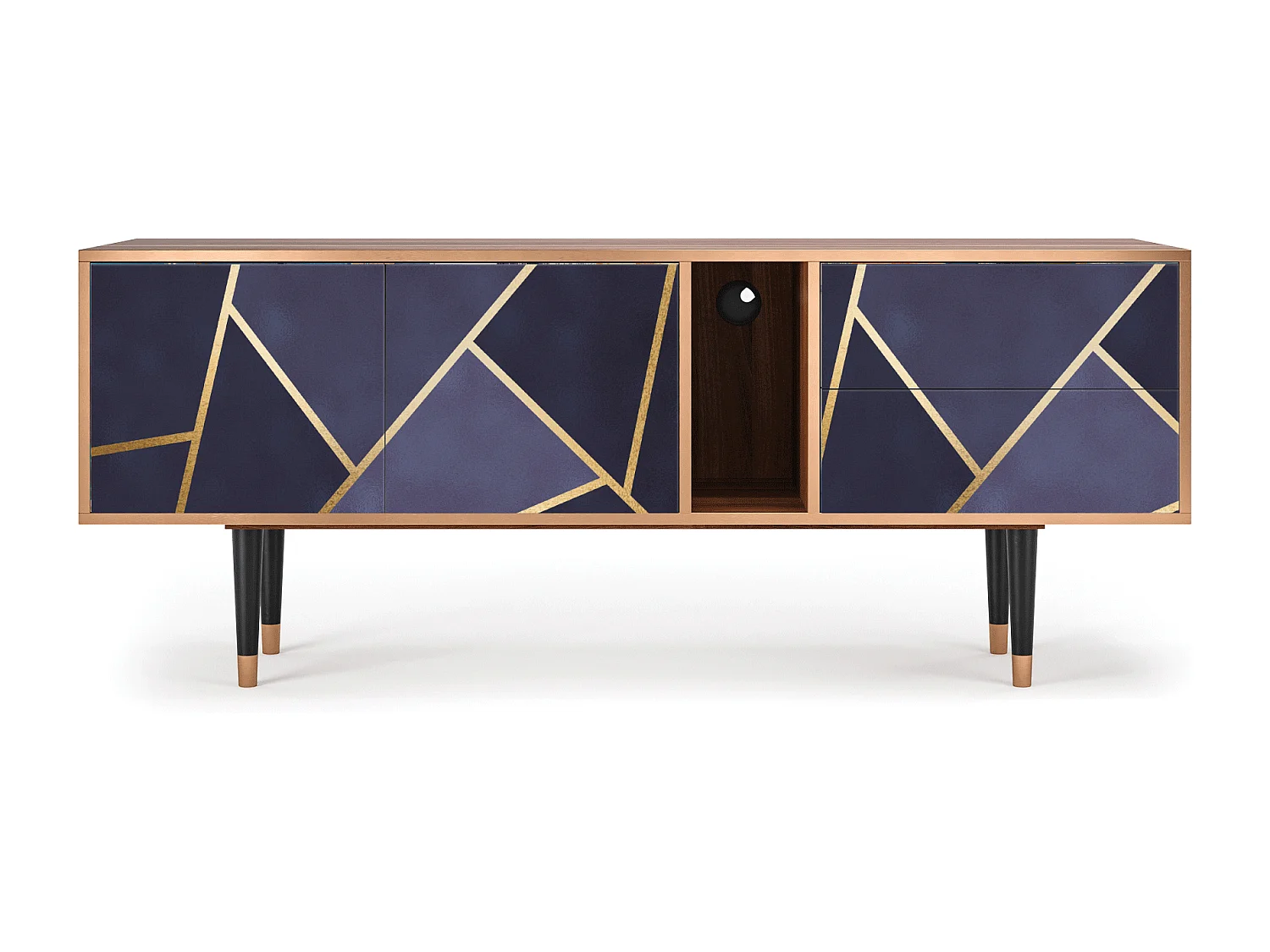 Meuble TV - 170х69х48 cm - T1 - The Amethyst, Noyer