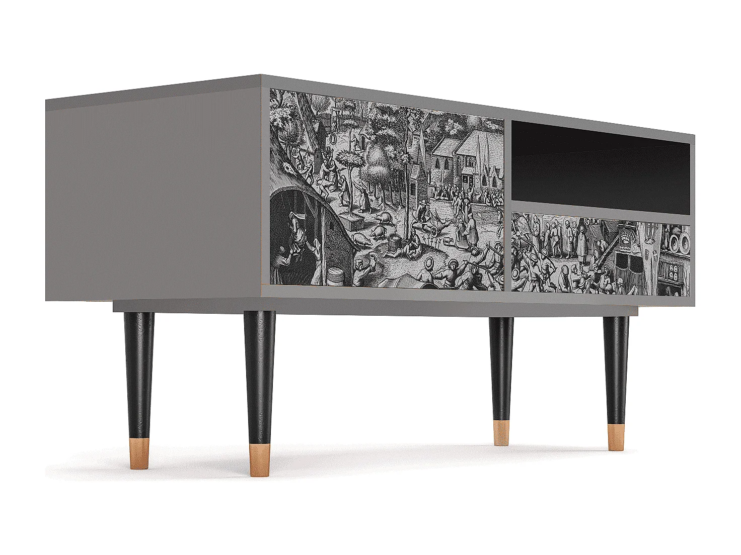 Mobile TV - 115х59х48 cm - T3 - The Festival of Saint, Grigio