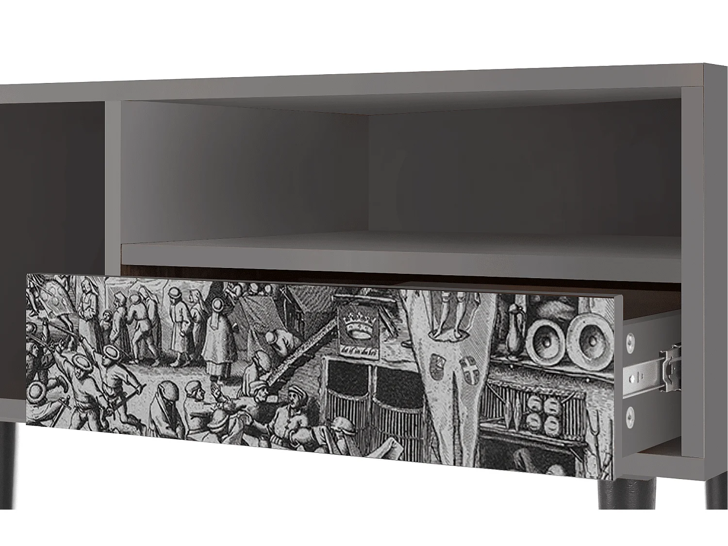 Mobile TV - 115х59х48 cm - T3 - The Festival of Saint, Grigio