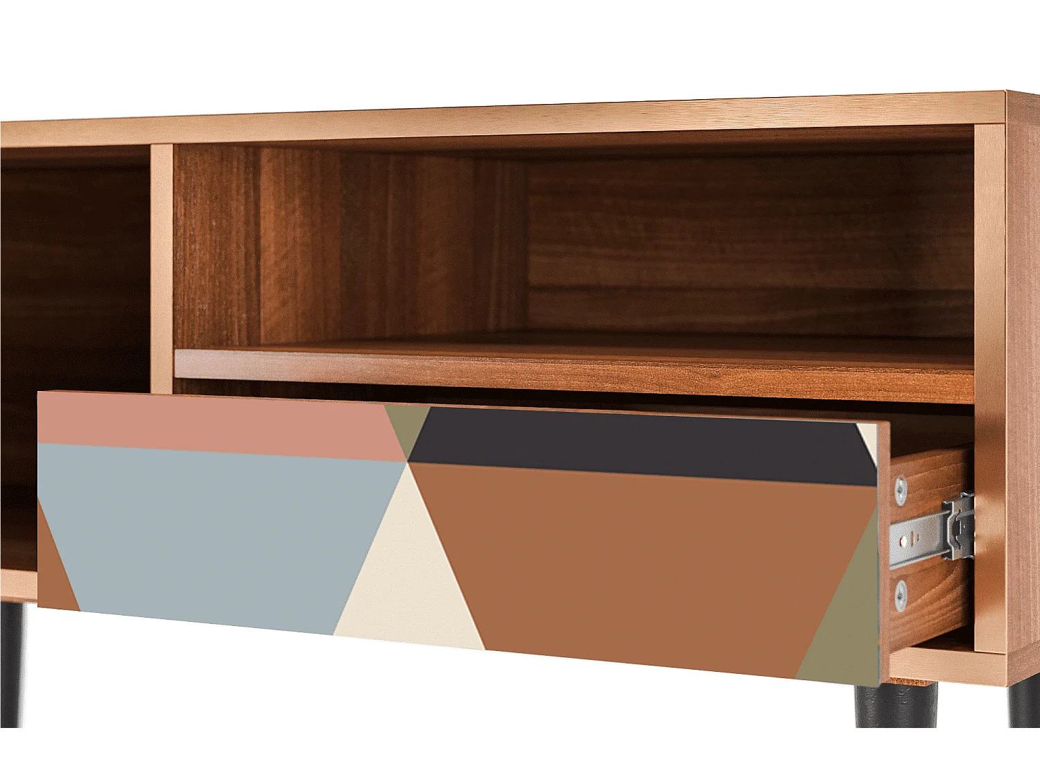 Mobile TV - 115х59х48 cm - T3 - Royal Triangles, Noce