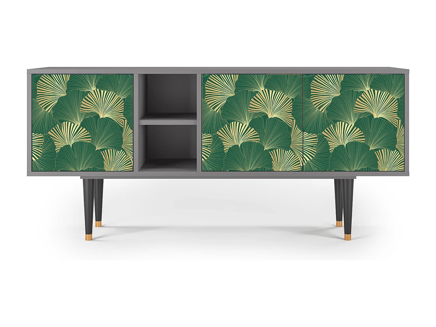 TV-meubel - 150х69х41 cm - T5 - Gold Ginkgo, Grijs