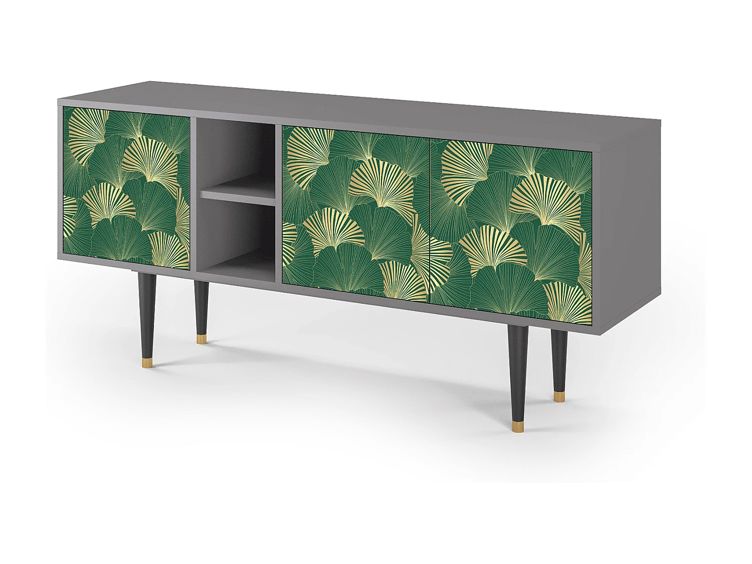 TV-meubel - 150х69х41 cm - T5 - Gold Ginkgo, Grijs