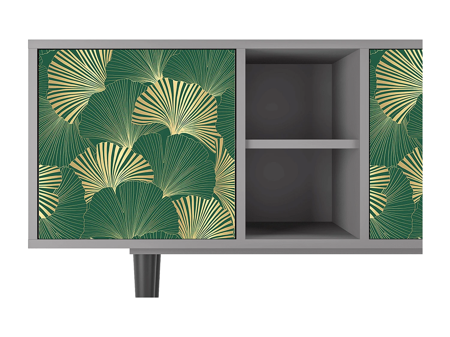 TV-meubel - 150х69х41 cm - T5 - Gold Ginkgo, Grijs