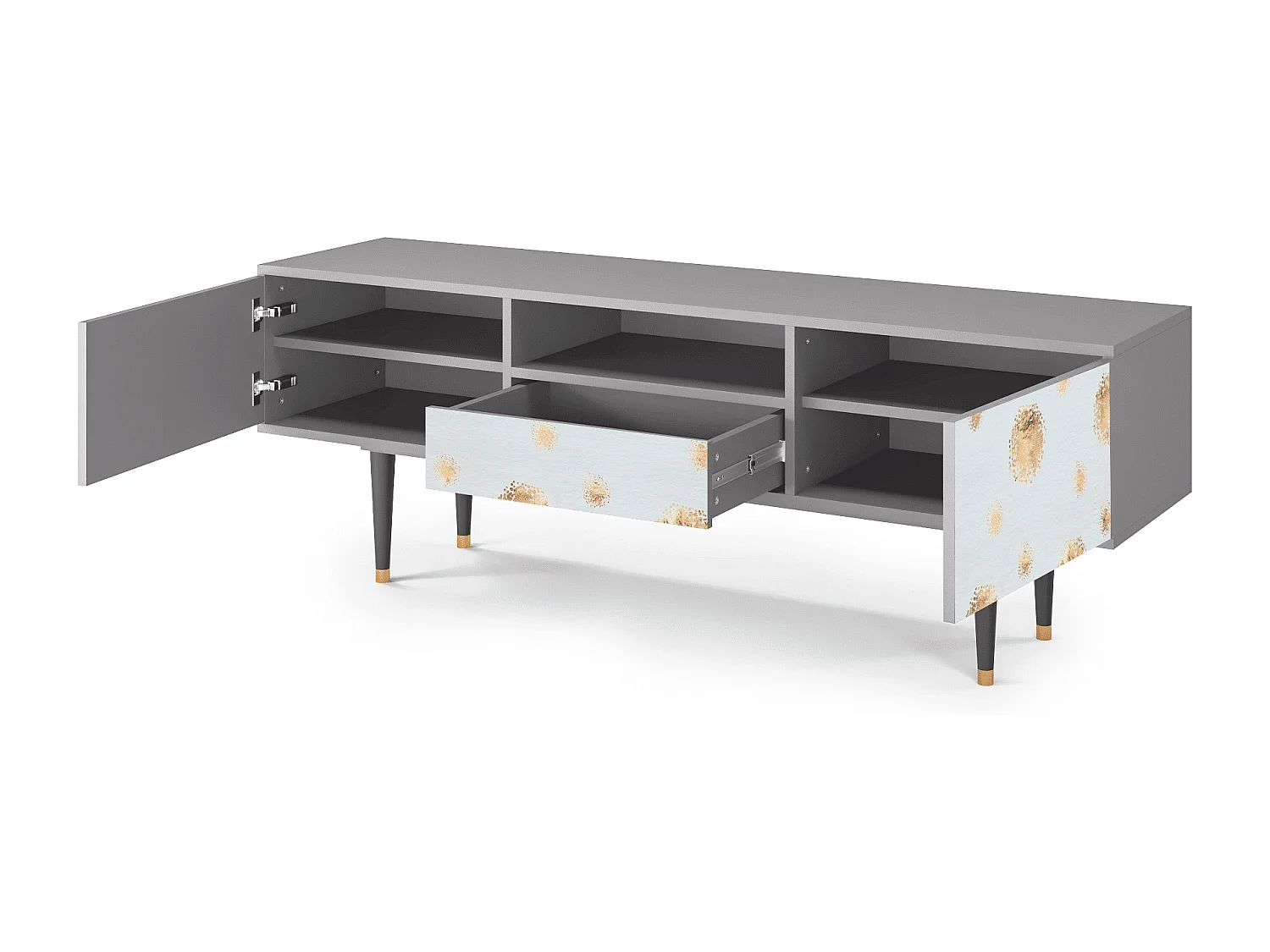 Meuble TV - 170х59х41 cm - T6 - Sky Latte, Gris