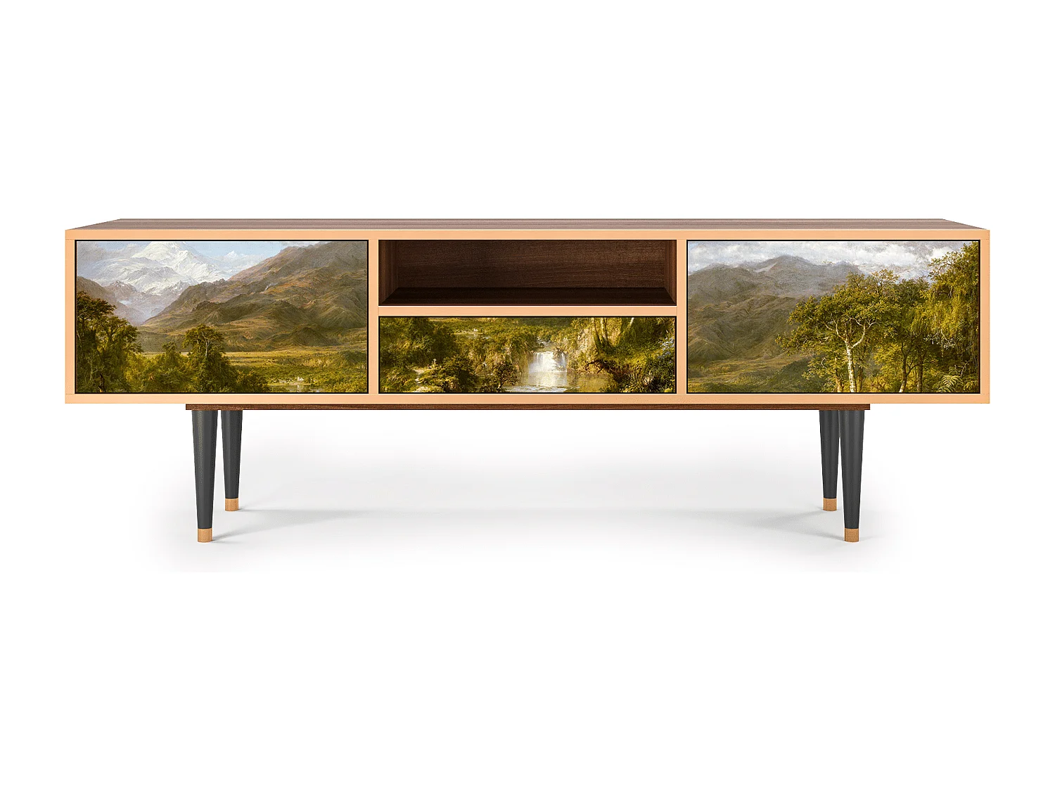 Mobile TV - 170х59х41 cm - T6 - The Heart of the Andes , Noce