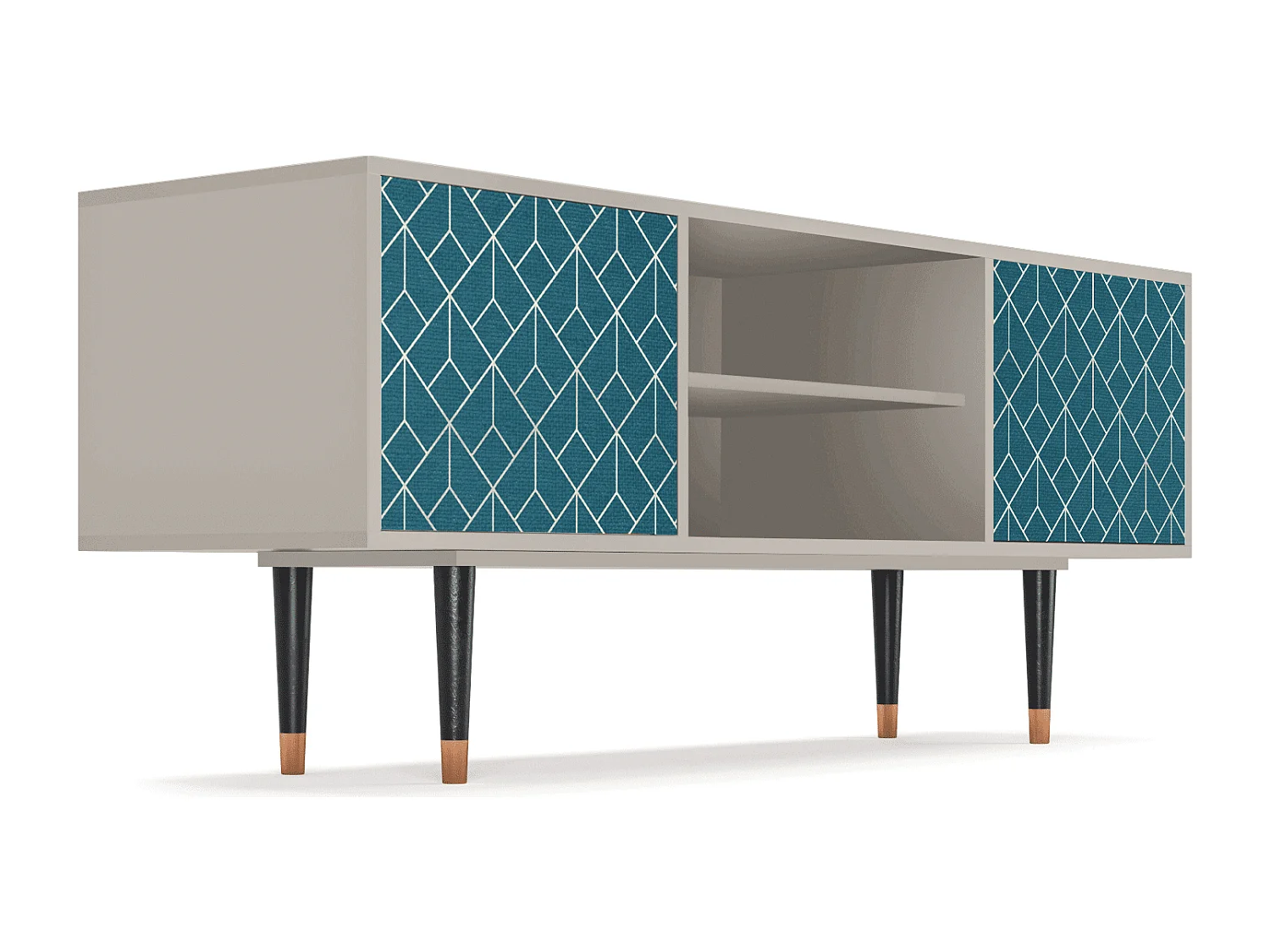 Meuble TV - 170х69х48 cm - T2 - Turquoise Geometry, Sable