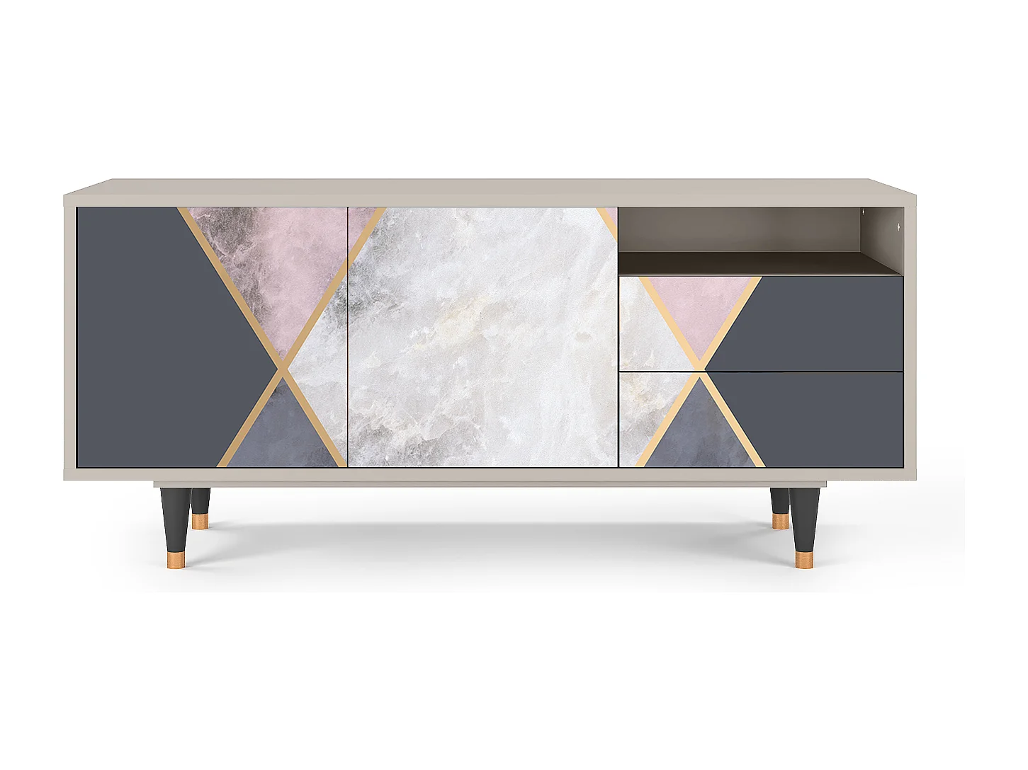 Meuble TV - 125х56х41 cm - T7 - Ideal Harmony, Sable