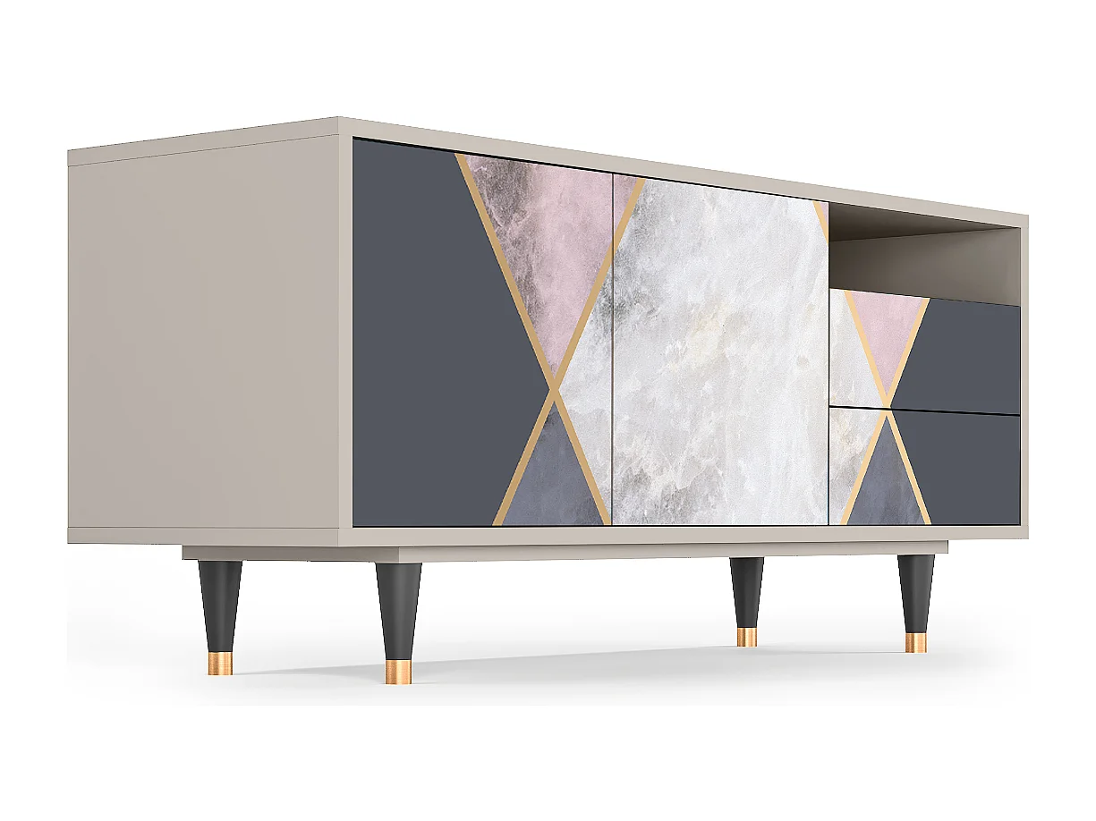 Meuble TV - 125х56х41 cm - T7 - Ideal Harmony, Sable