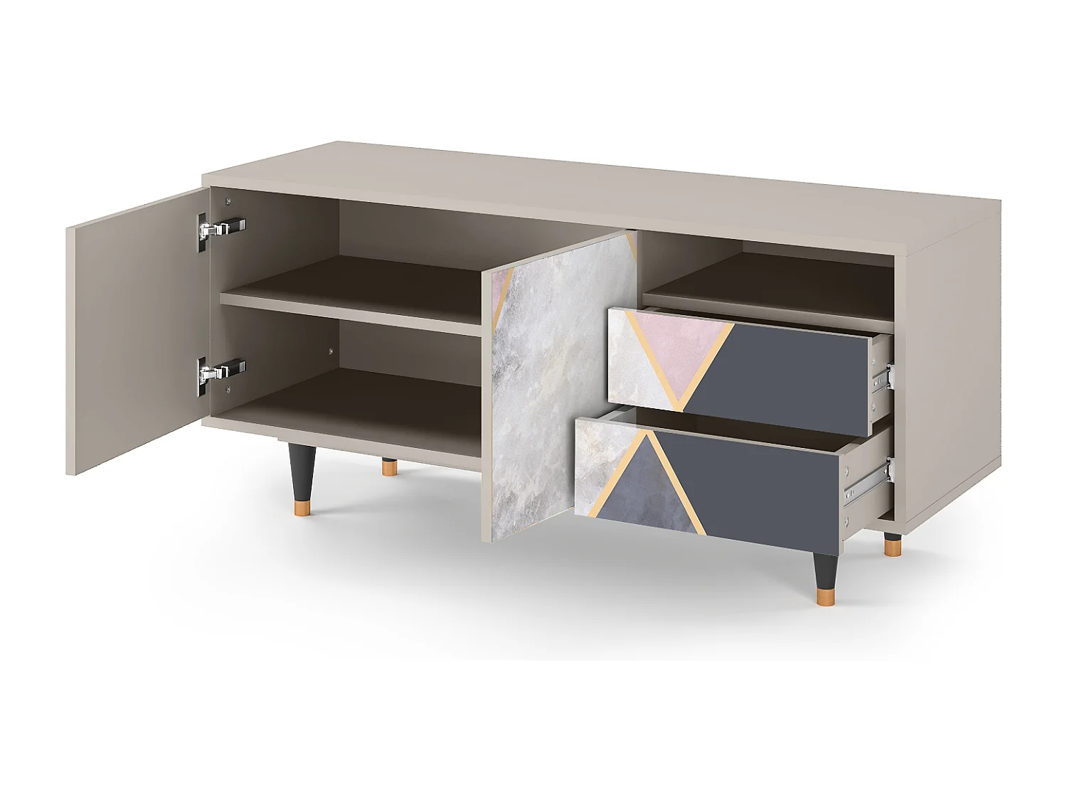 Meuble TV - 125х56х41 cm - T7 - Ideal Harmony, Sable