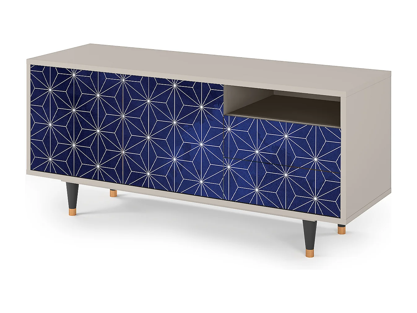 Meuble TV - 125х56х41 cm - T7 - Milky Way, Sable