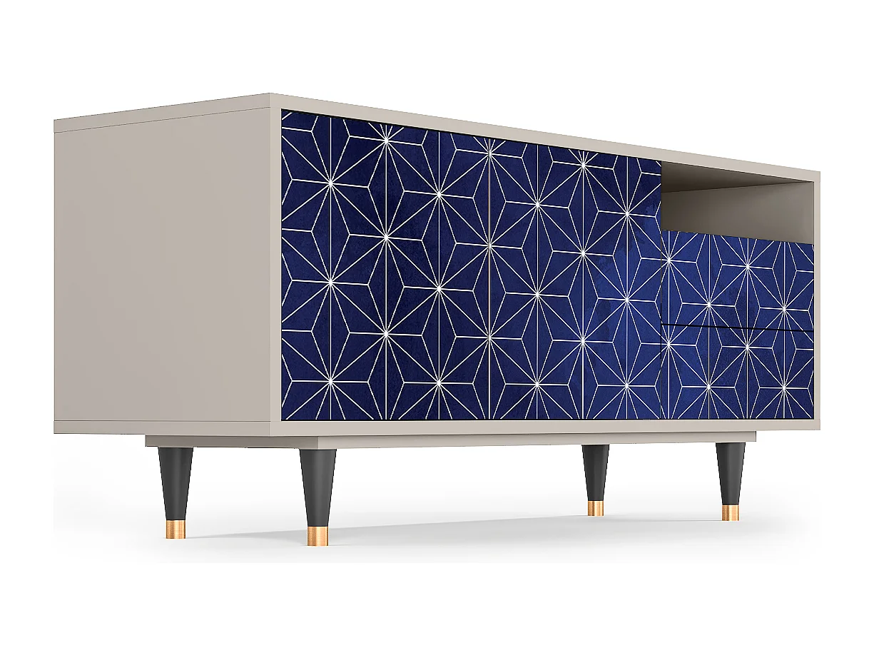 TV-meubel - 125х56х41 cm - T7 - Milky Way, Zand