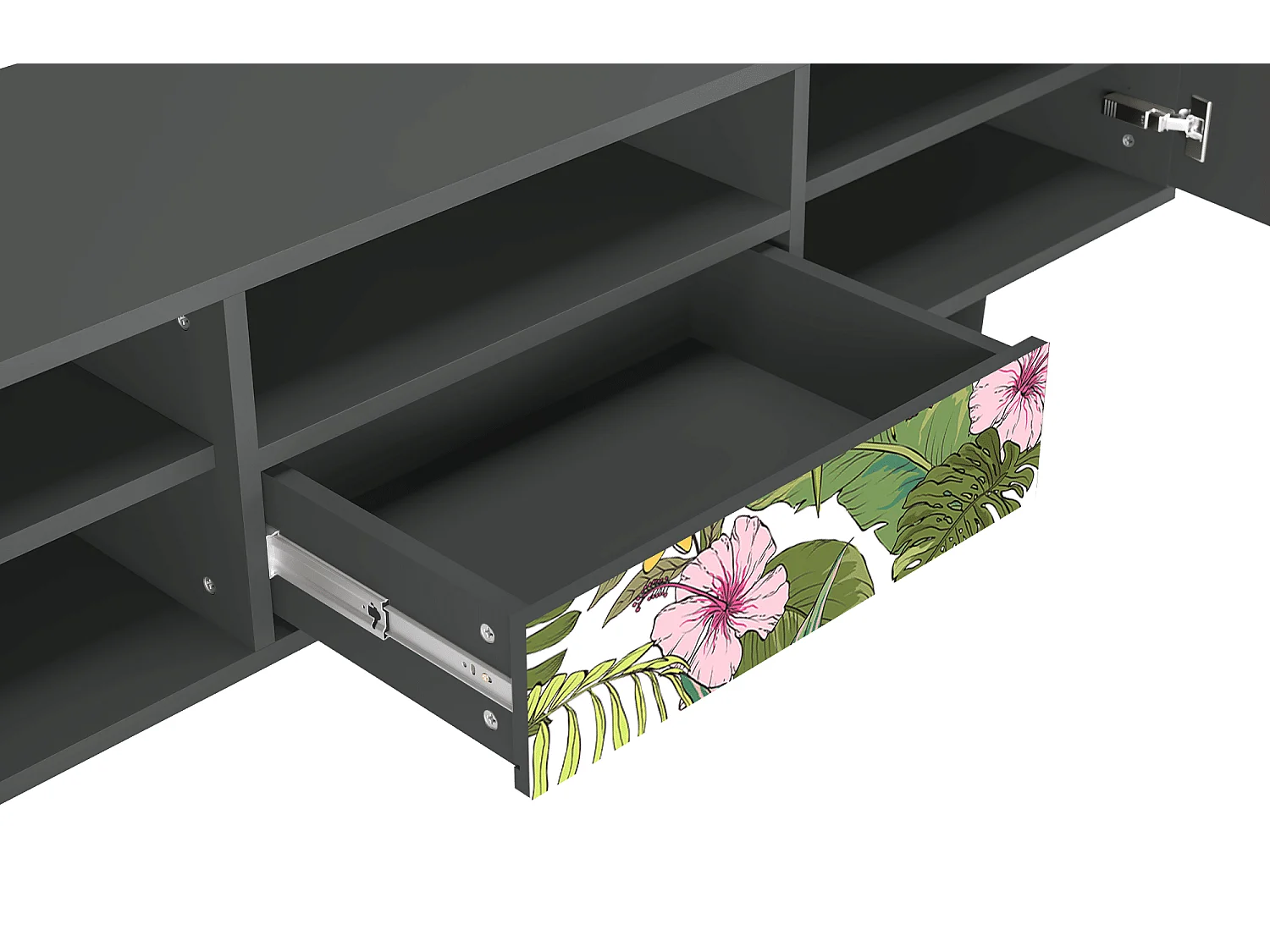 Meuble TV - 170х59х41 cm - T6 - Verdant Tropics, Anthracite