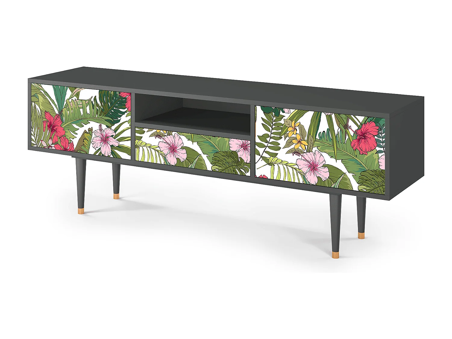 Meuble TV - 170х59х41 cm - T6 - Verdant Tropics, Anthracite