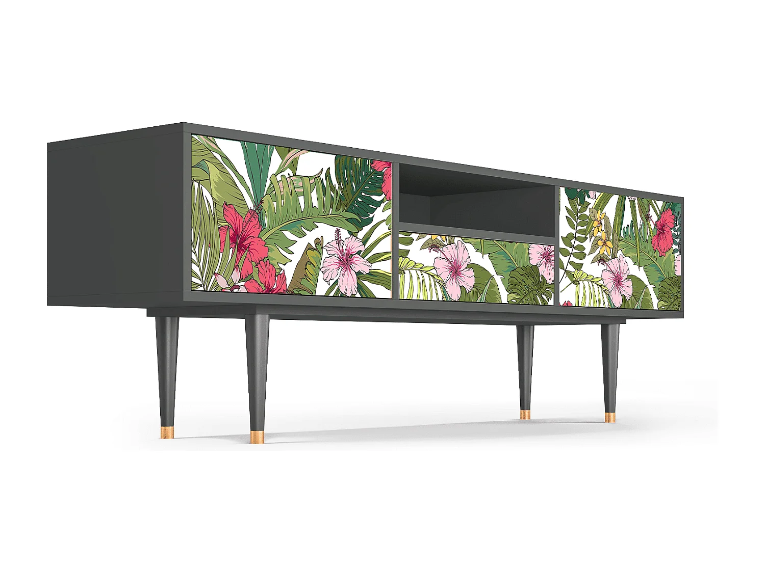 Meuble TV - 170х59х41 cm - T6 - Verdant Tropics, Anthracite
