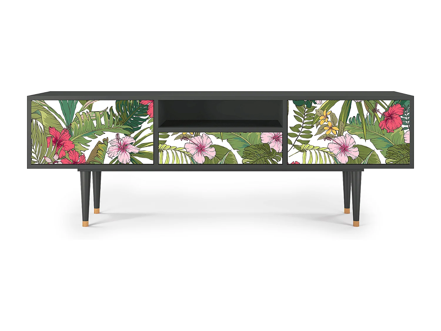 Meuble TV - 170х59х41 cm - T6 - Verdant Tropics, Anthracite