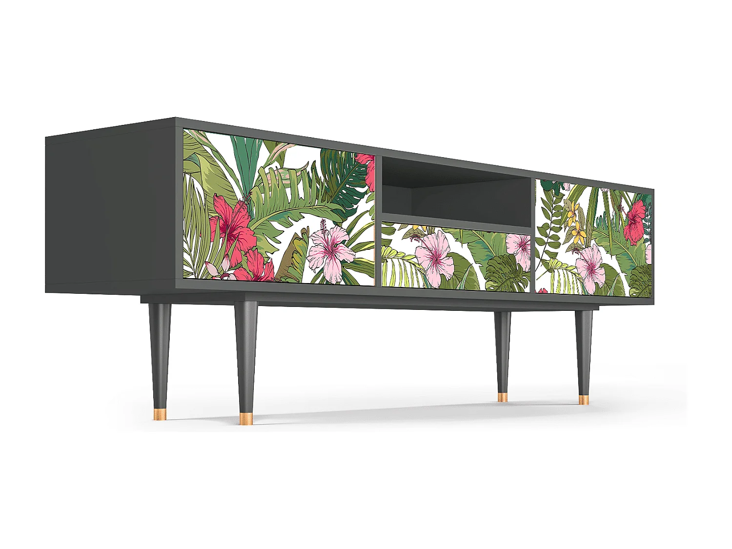Meuble TV - 170х59х41 cm - T6 - Verdant Tropics, Anthracite