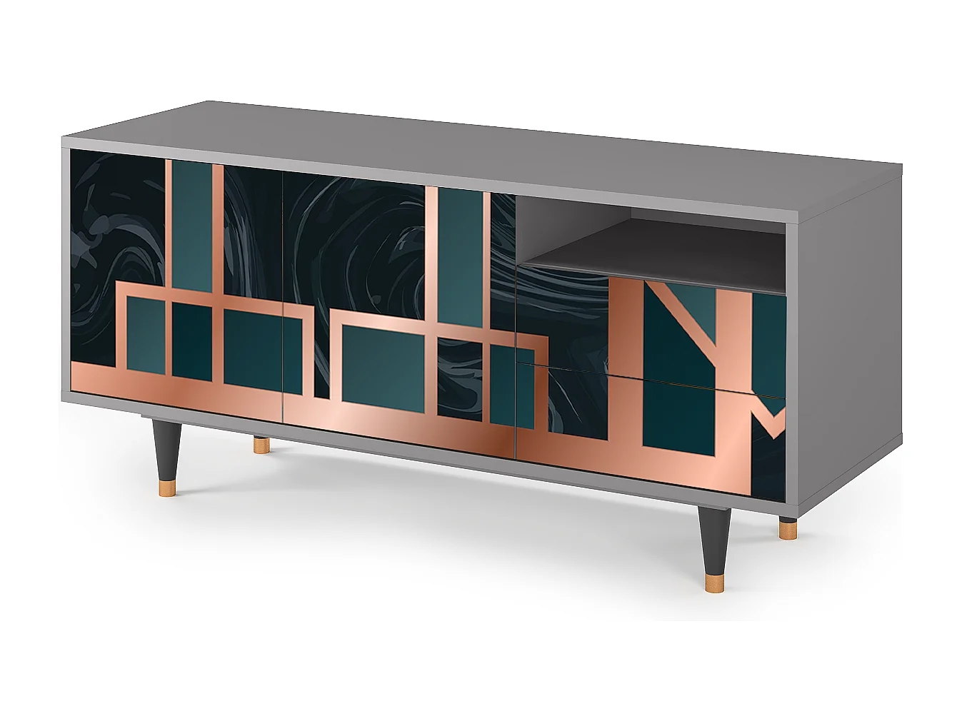 Mobile TV - 125х56х41 cm - T7 - Emerald Metro, Grigio