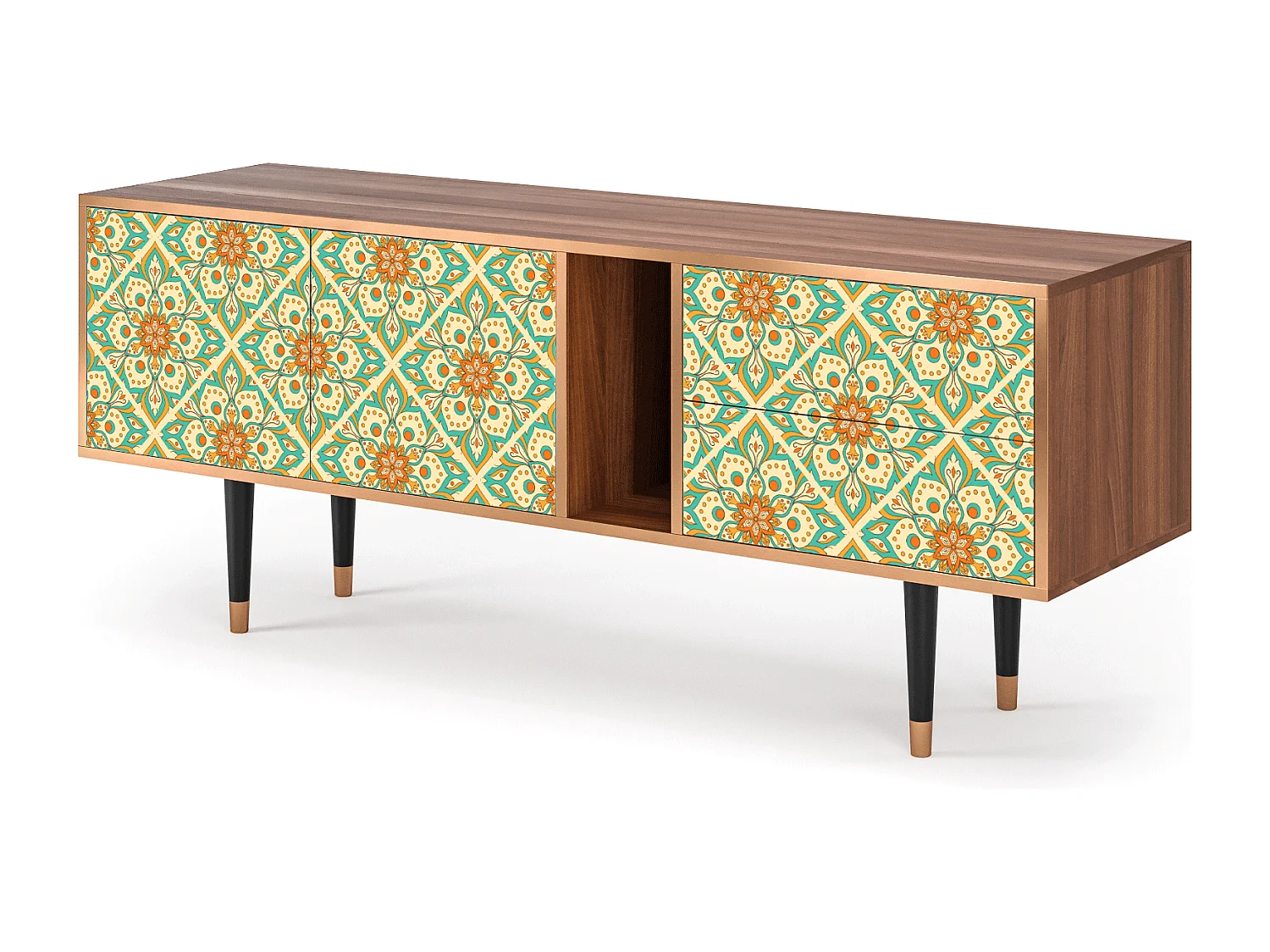 TV-meubel - 170х69х48 cm - T1 - Hindu Daisy, Walnoot