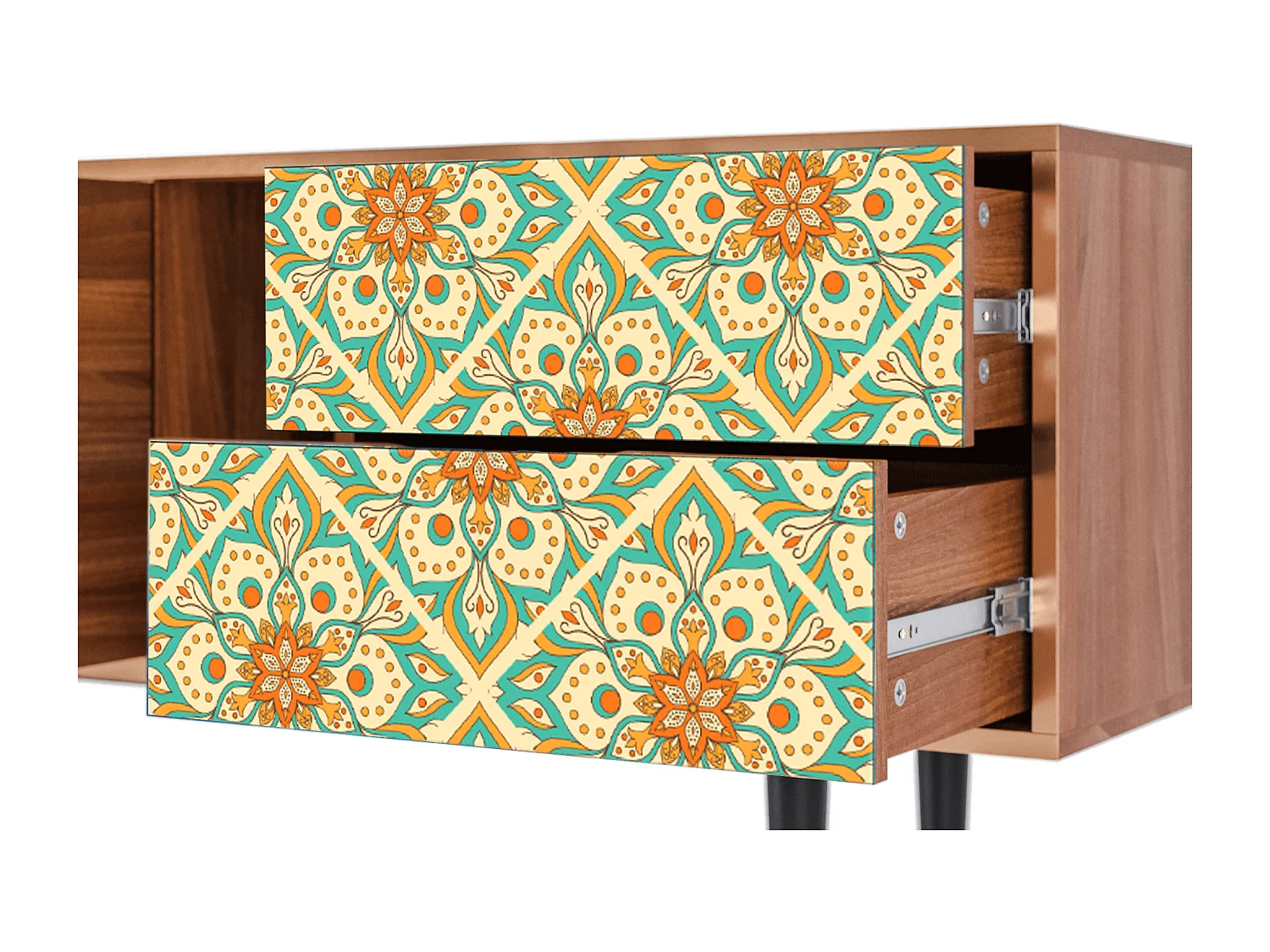 Mobile TV - 170х69х48 cm - T1 - Hindu Daisy, Noce