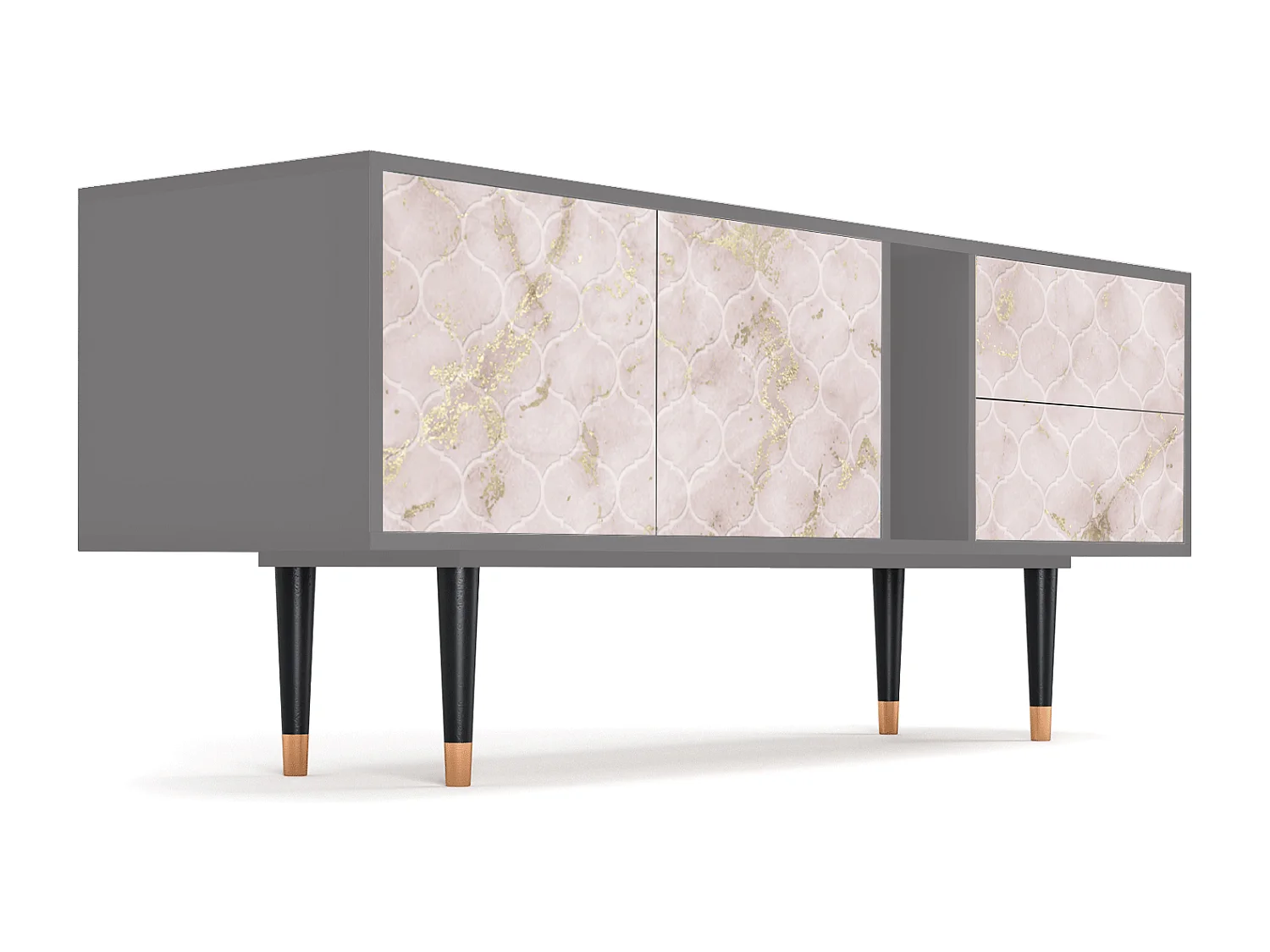 TV-Möbel - 170х69х48 cm - T1 - Dirty Roses, Grau