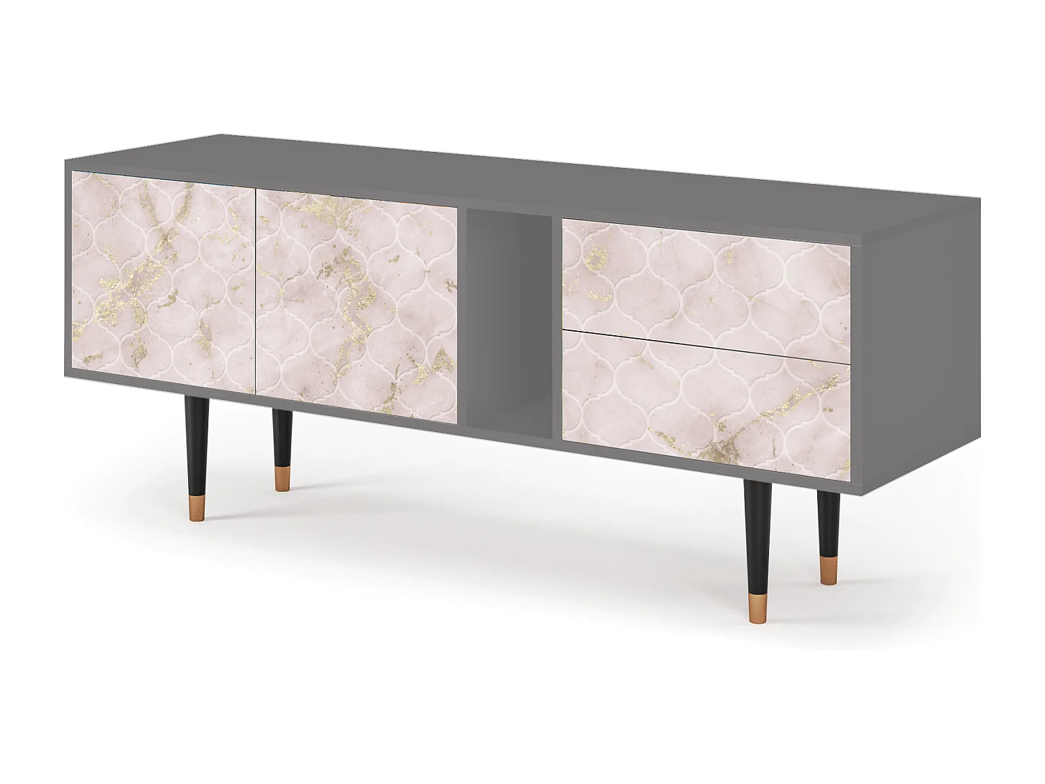 TV-Möbel - 170х69х48 cm - T1 - Dirty Roses, Grau