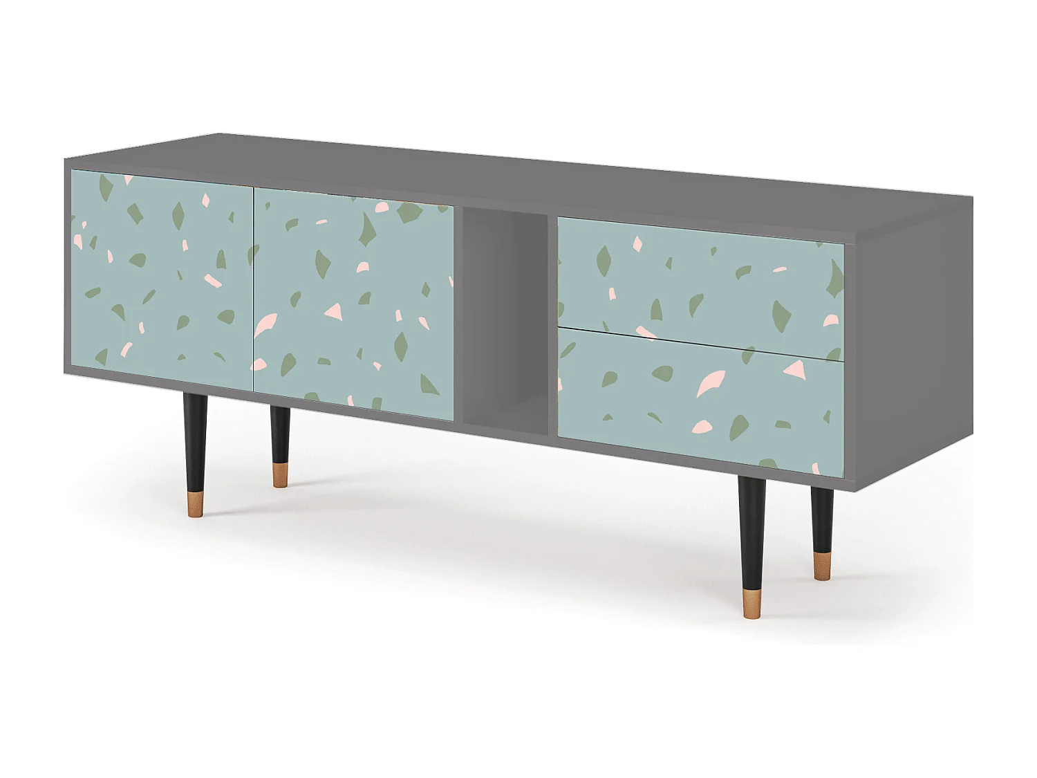 TV-Möbel - 170х69х48 cm - T1 - Blue Drops, Grau