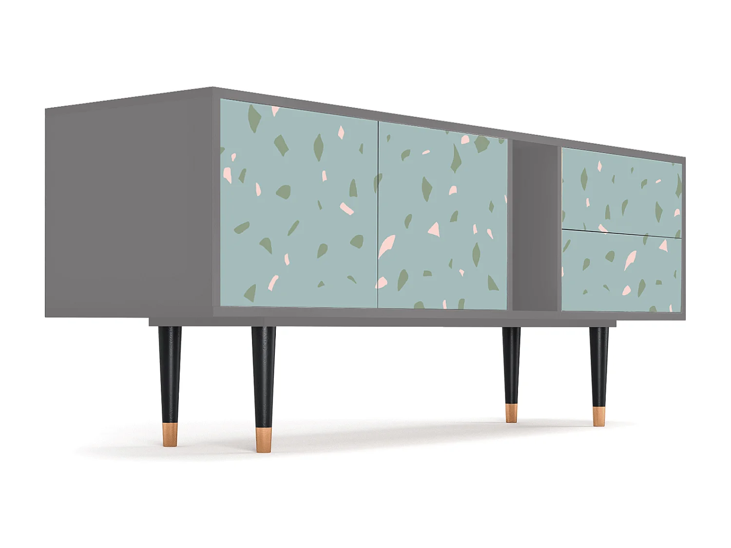 TV-Möbel - 170х69х48 cm - T1 - Blue Drops, Grau