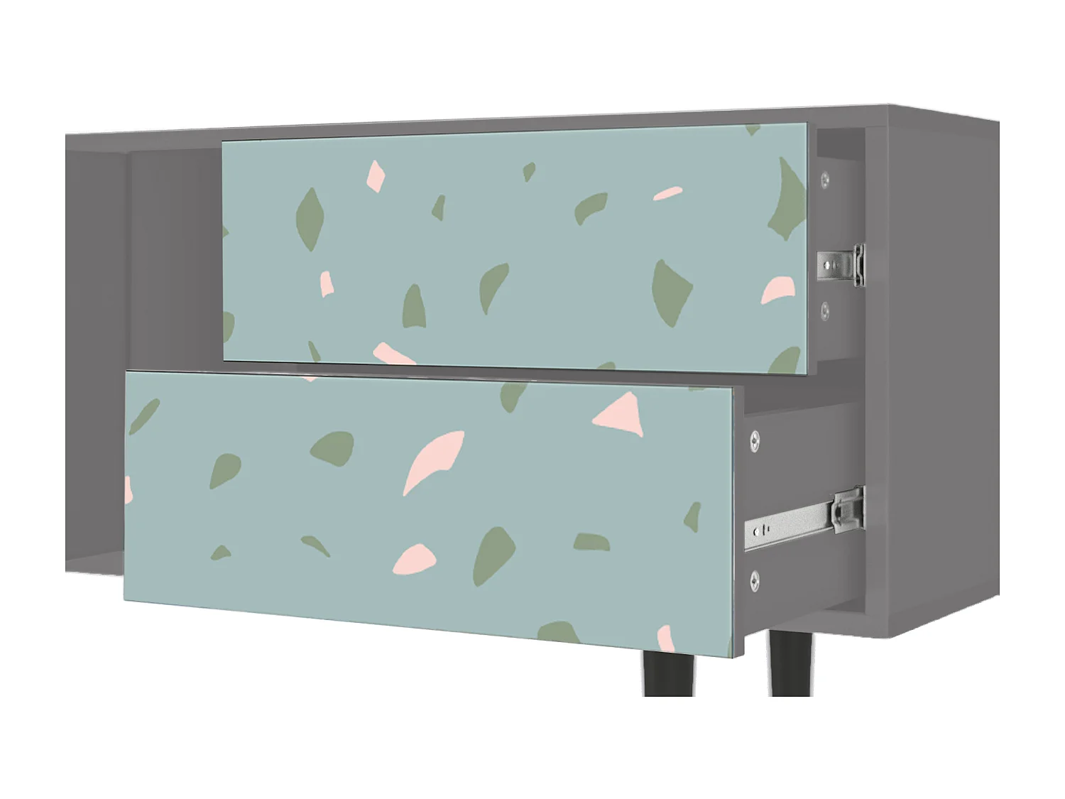 Meuble TV - 170х69х48 cm - T1 - Blue Drops, Gris