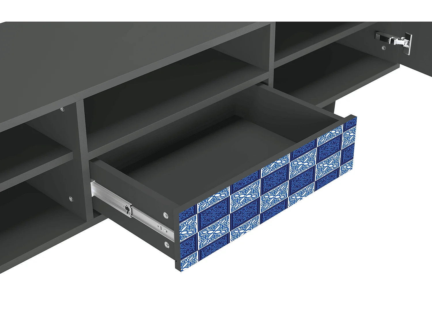 Meuble TV - 170х59х41 cm - T6 - Light Path, Anthracite