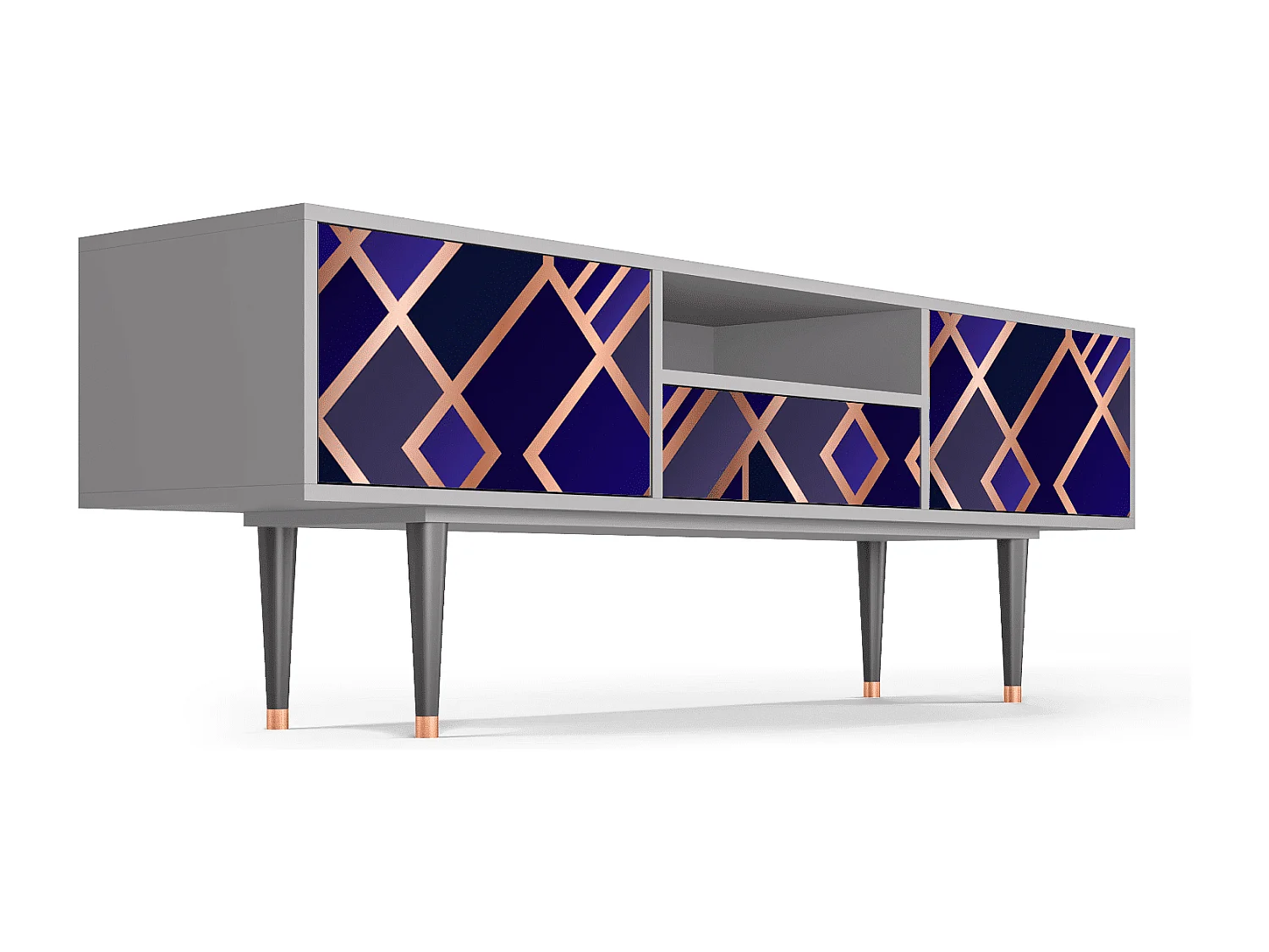 Mobile TV - 170х59х41 cm - T6 - Aquamarine Getsby, Grigio