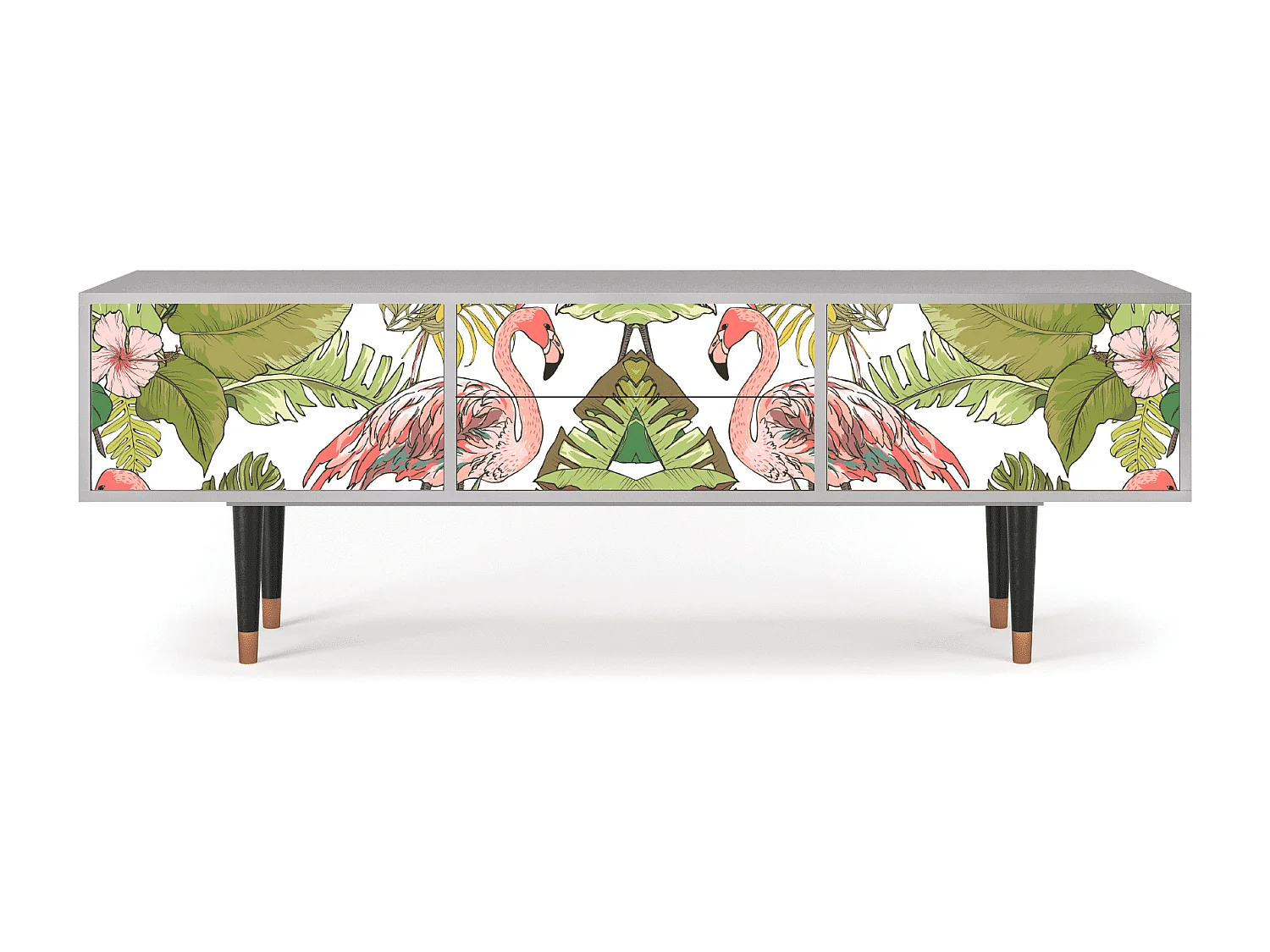 Mueble de TV - 170х59х48 cm - T4 - Sweet Flamingo, Gris