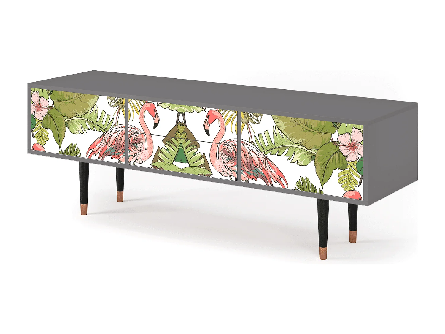 TV-meubel - 170х59х48 cm - T4 - Sweet Flamingo, Grijs