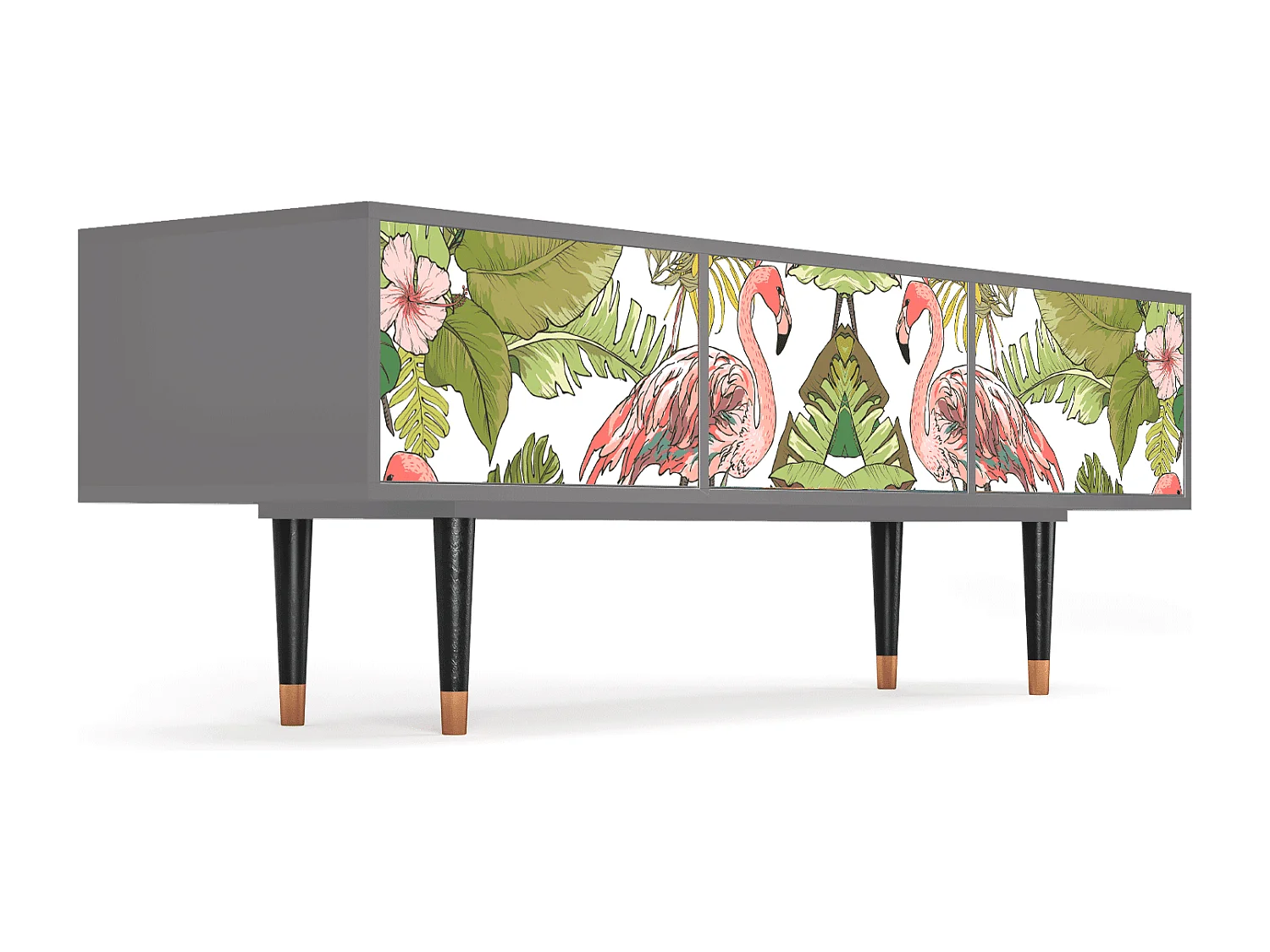 TV-meubel - 170х59х48 cm - T4 - Sweet Flamingo, Grijs