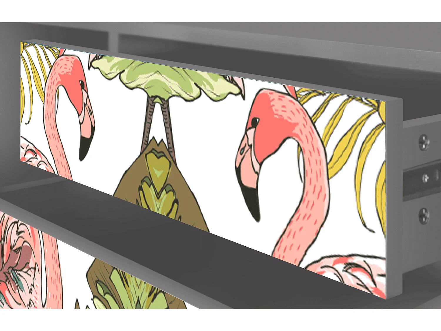 TV-meubel - 170х59х48 cm - T4 - Sweet Flamingo, Grijs