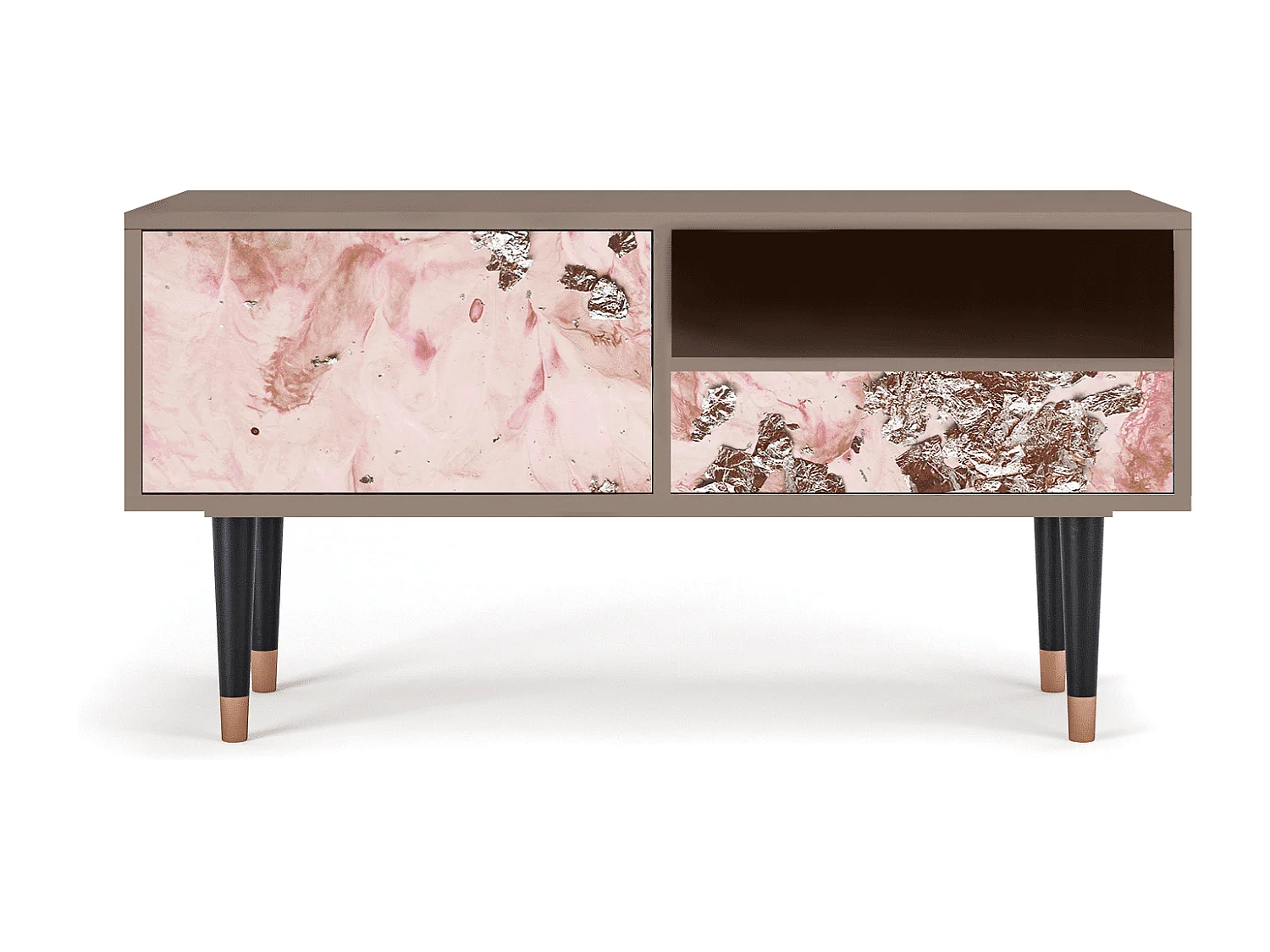 Mueble de TV - 115х59х48 cm - T3 - Cotton Candy, Latte