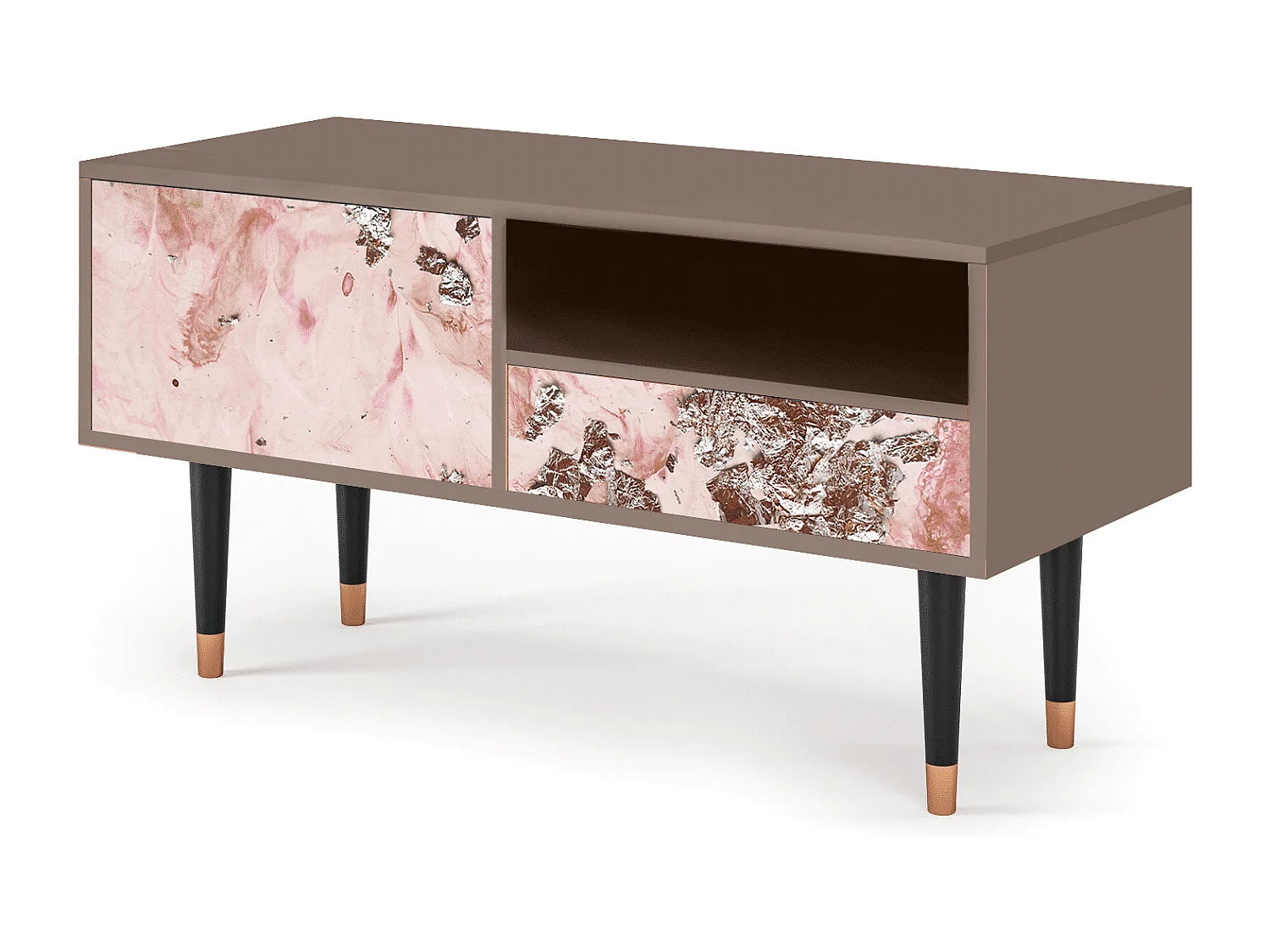 Mueble de TV - 115х59х48 cm - T3 - Cotton Candy, Latte