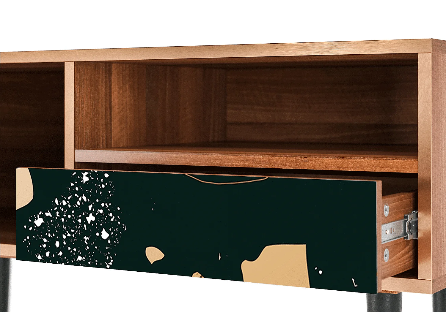 Mueble de TV - 115х59х48 cm - T3 - Space Rocks, Nogueira
