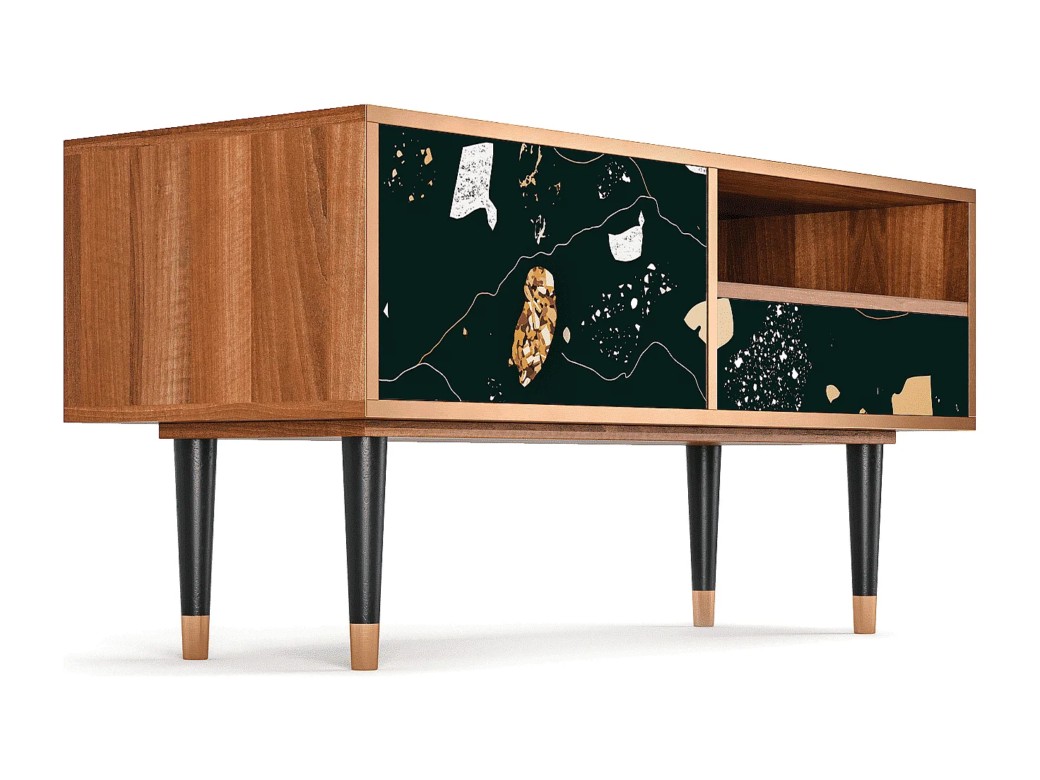 Mobile TV - 115х59х48 cm - T3 - Space Rocks, Noce