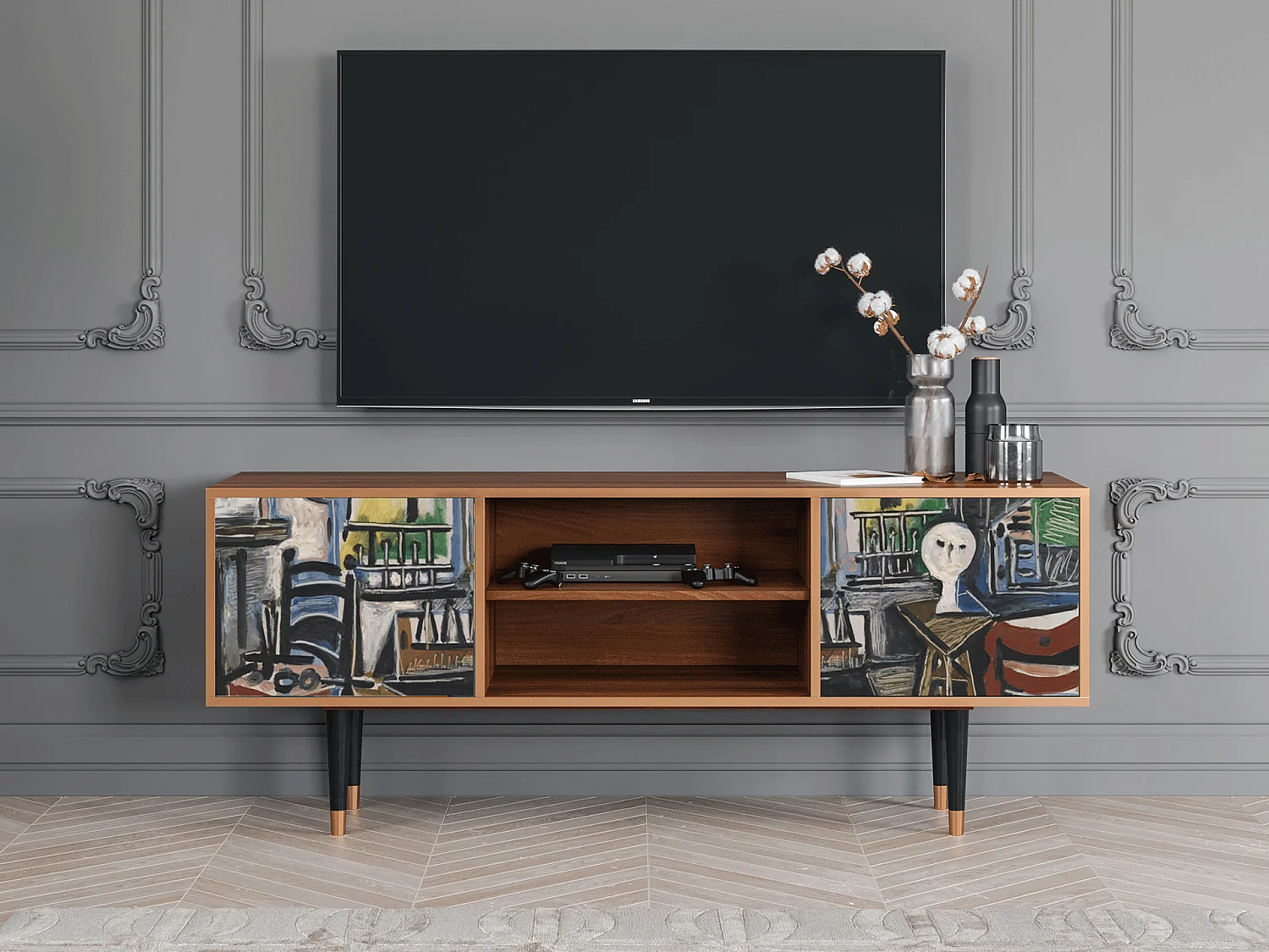 Mueble de TV - 170х69х48 cm - T2 - The Studio , Nogueira