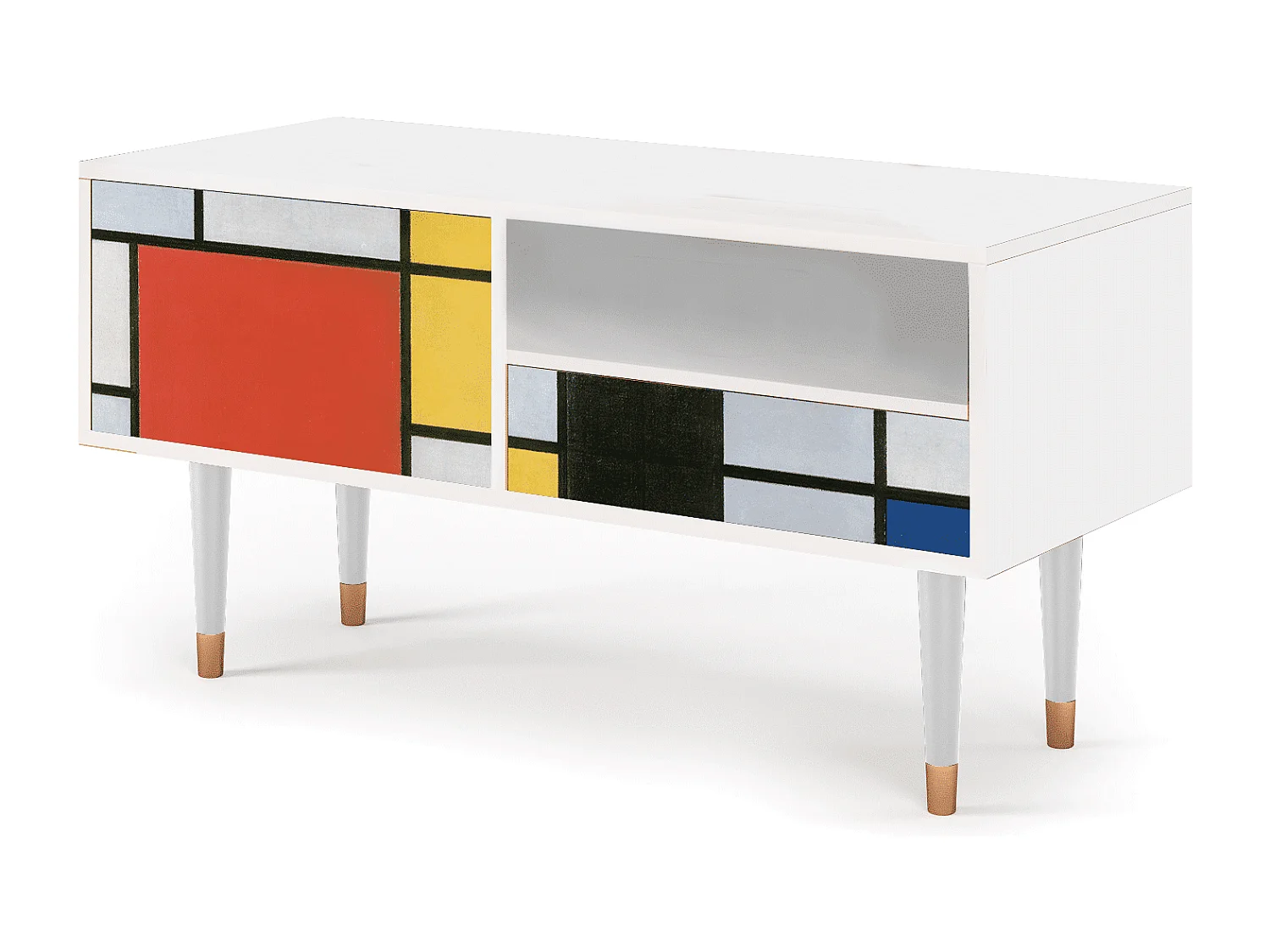 Mueble de TV - 115х59х48 cm - T3 - Composition, Branco