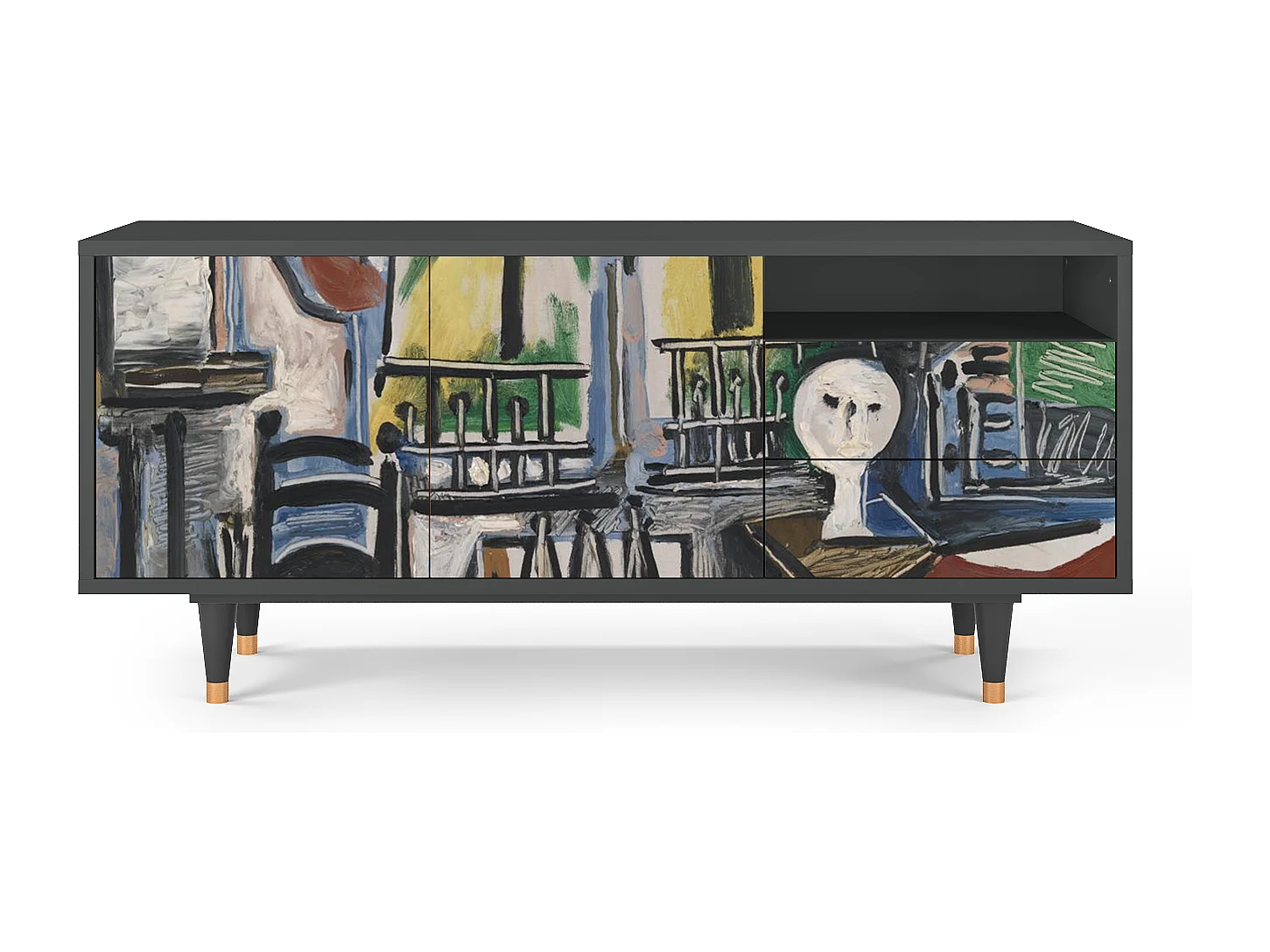 Meuble TV - 125х56х41 cm - T7 - The Studio , Anthracite