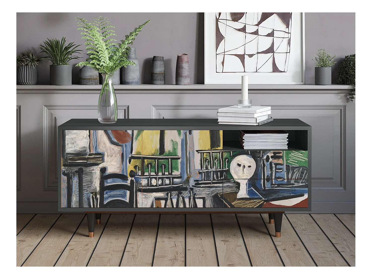 Mobile TV - 125х56х41 cm - T7 - The Studio , Antracite