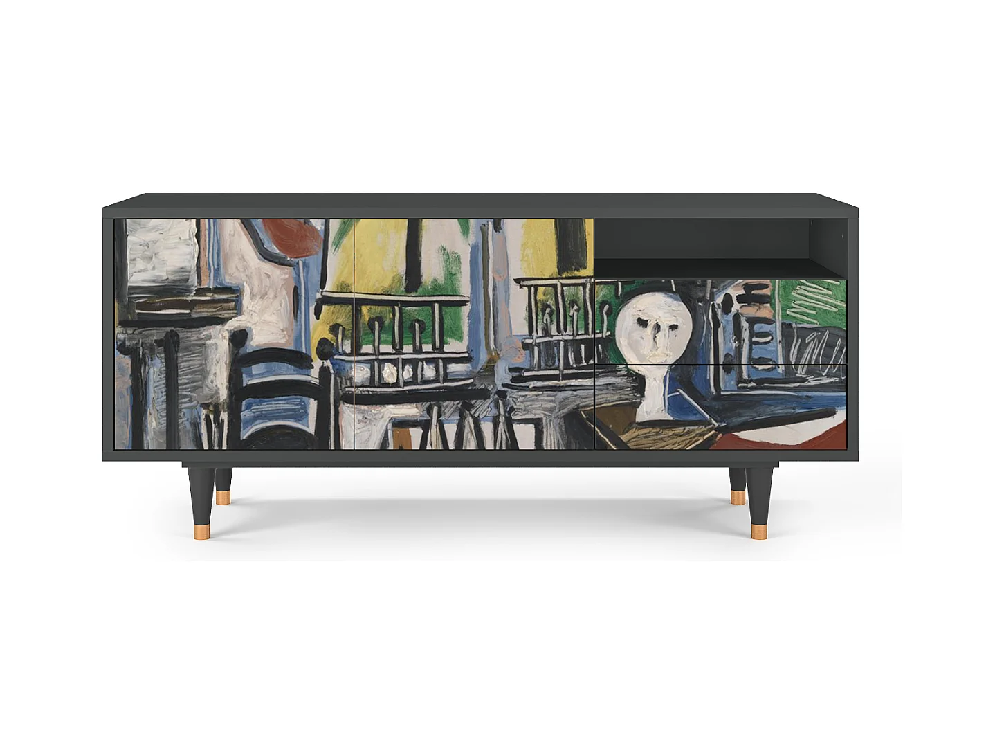 Meuble TV - 125х56х41 cm - T7 - The Studio , Anthracite