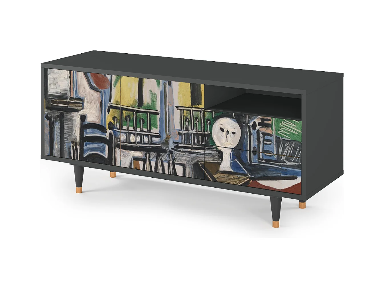 Meuble TV - 125х56х41 cm - T7 - The Studio , Anthracite